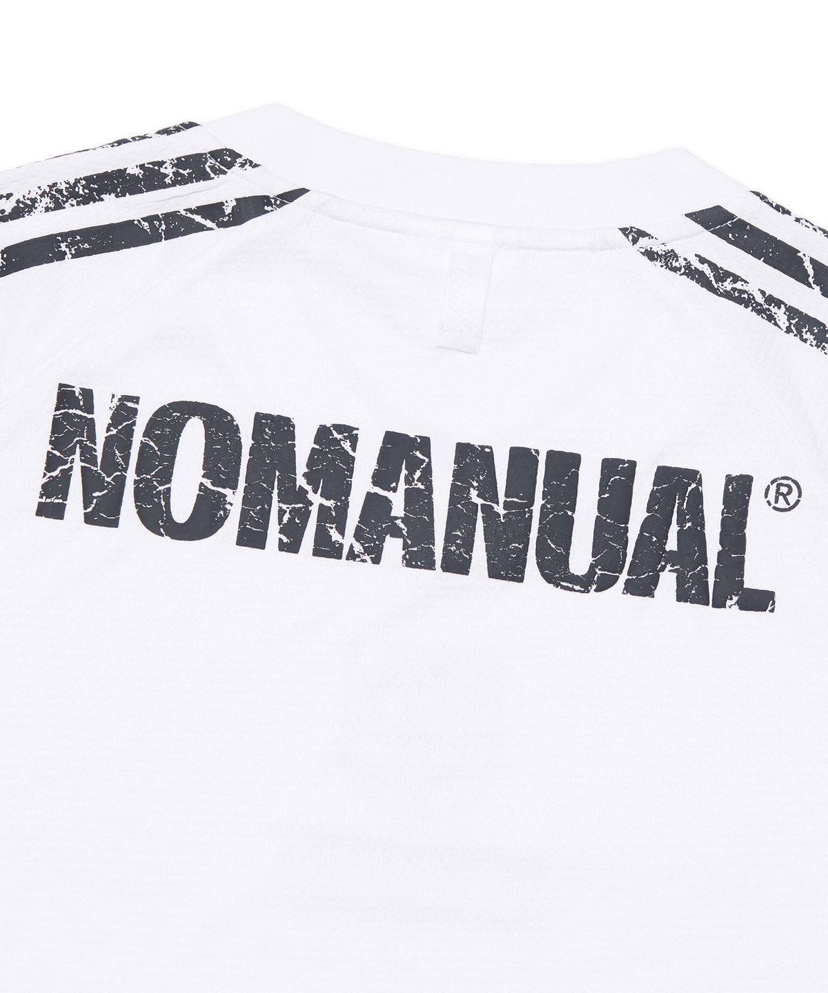 노매뉴얼(NOMANUAL) CRACKED LINE LONG SLEEVE UNIFORM - WHITE