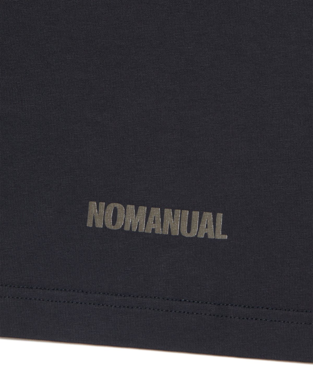 노매뉴얼(NOMANUAL) SLASH LONG SLEEVE TEE - WASHED BLACK