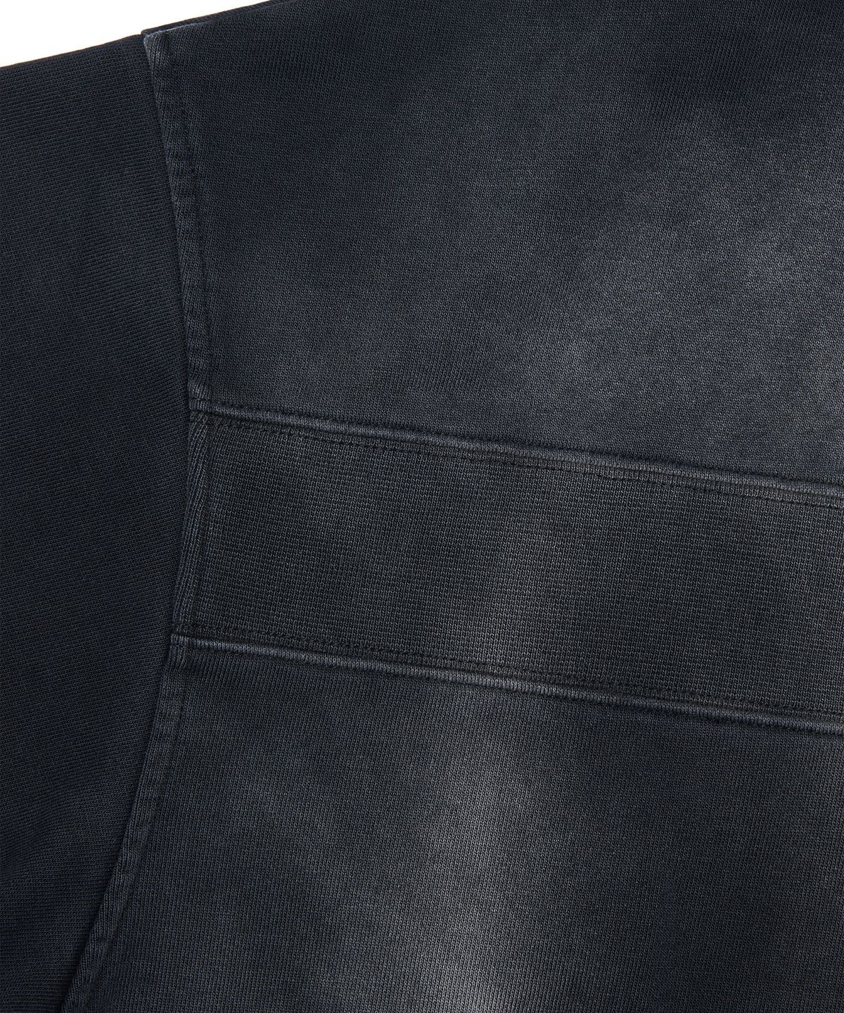 노매뉴얼(NOMANUAL) STAIN WASHED HOODIE - WASHED BLACK