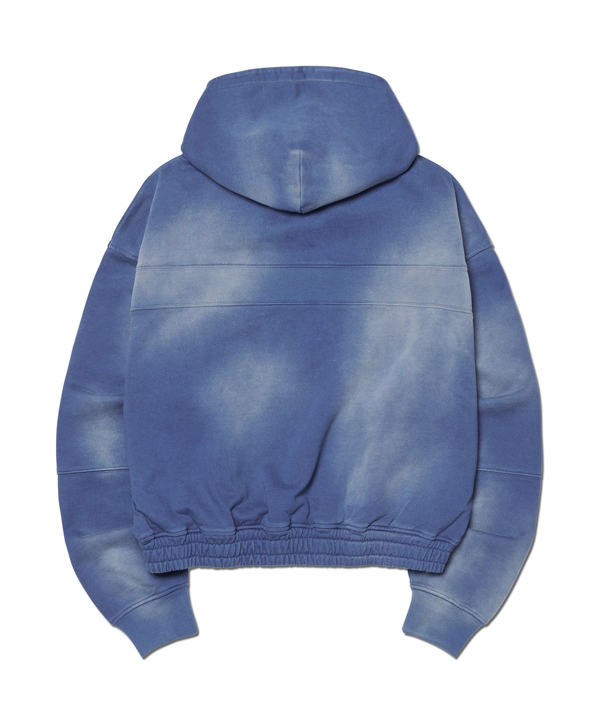 노매뉴얼(NOMANUAL) STAIN WASHED HOODIE - WASHED BLUE