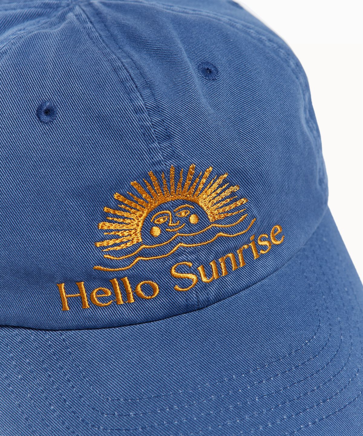 헬로 선라이즈(HELLO SUNRISE) Washed OG Logo Ball Cap_Ocean Blue