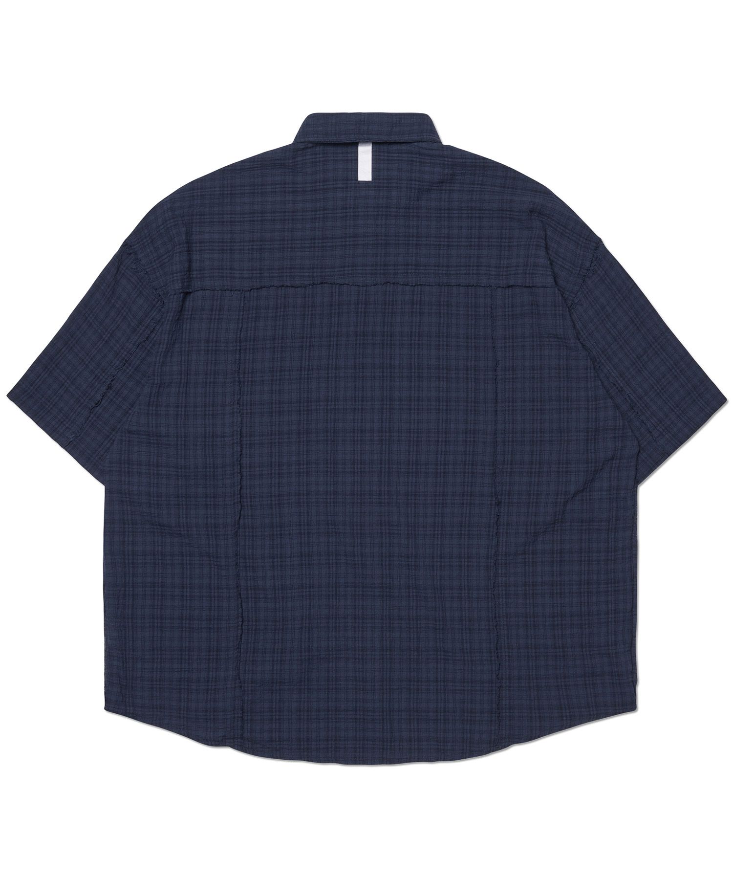 トップス NOMANUAL RAW EDGE H.S SHIRT BLK M MUSINSA | NOMANUAL RAW EDGE H.S SHIRT - DARK NAVY