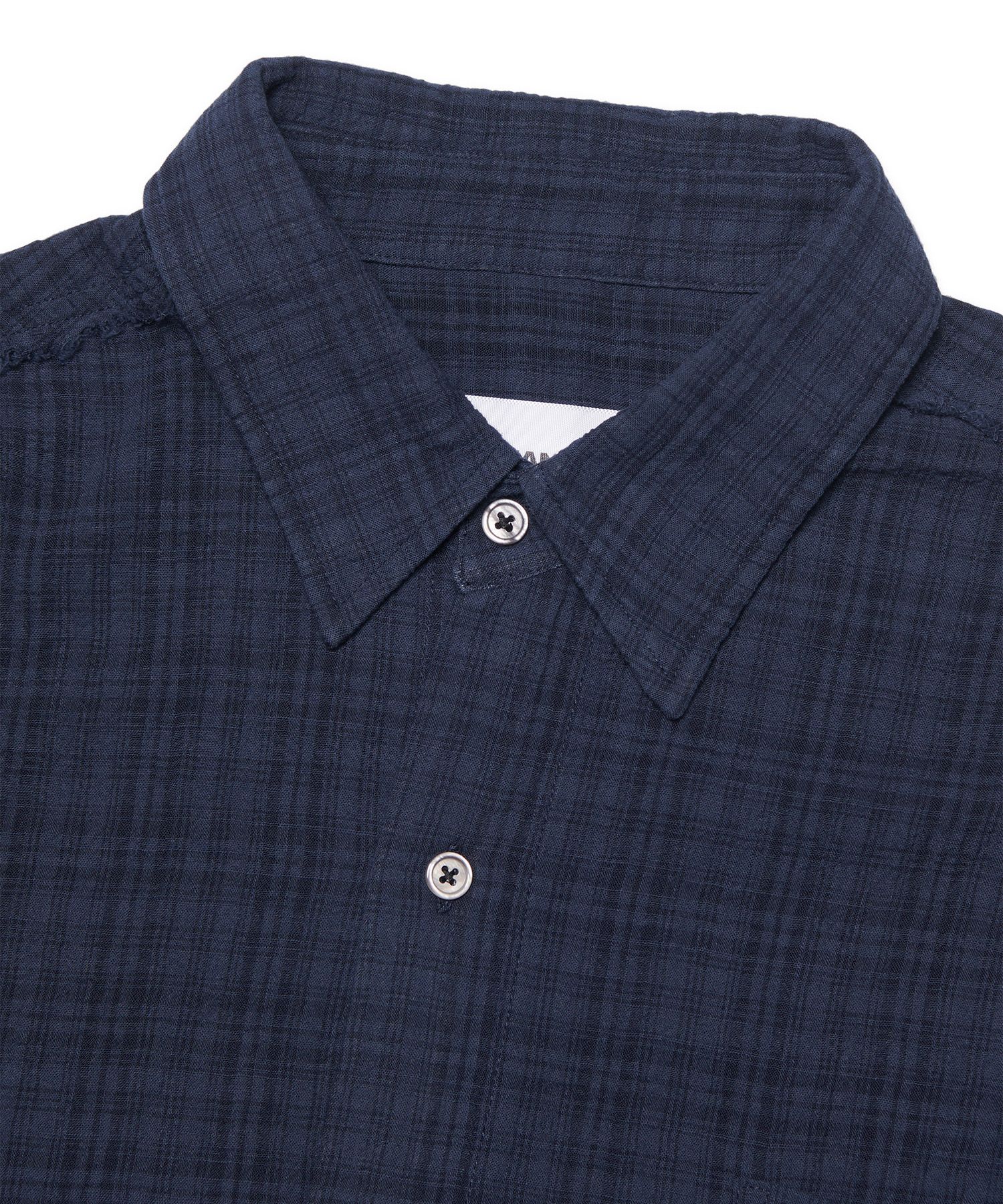 【NOMANUAL】25ss RAW EDGE H.S SHIRT MUSINSA | NOMANUAL RAW EDGE H.S SHIRT - DARK NAVY