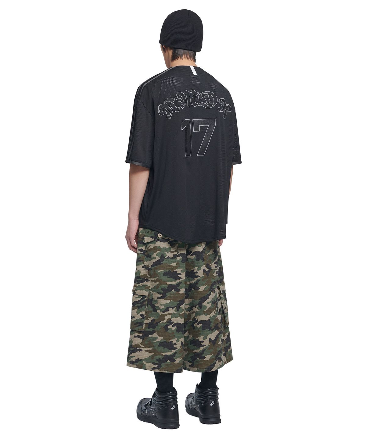 노매뉴얼(NOMANUAL) SMOKE BALL MESH JERSEY - BLACK