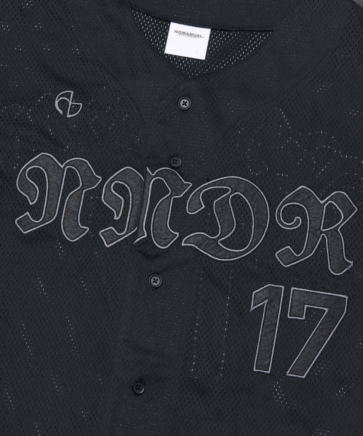 노매뉴얼(NOMANUAL) SMOKE BALL MESH JERSEY - BLACK