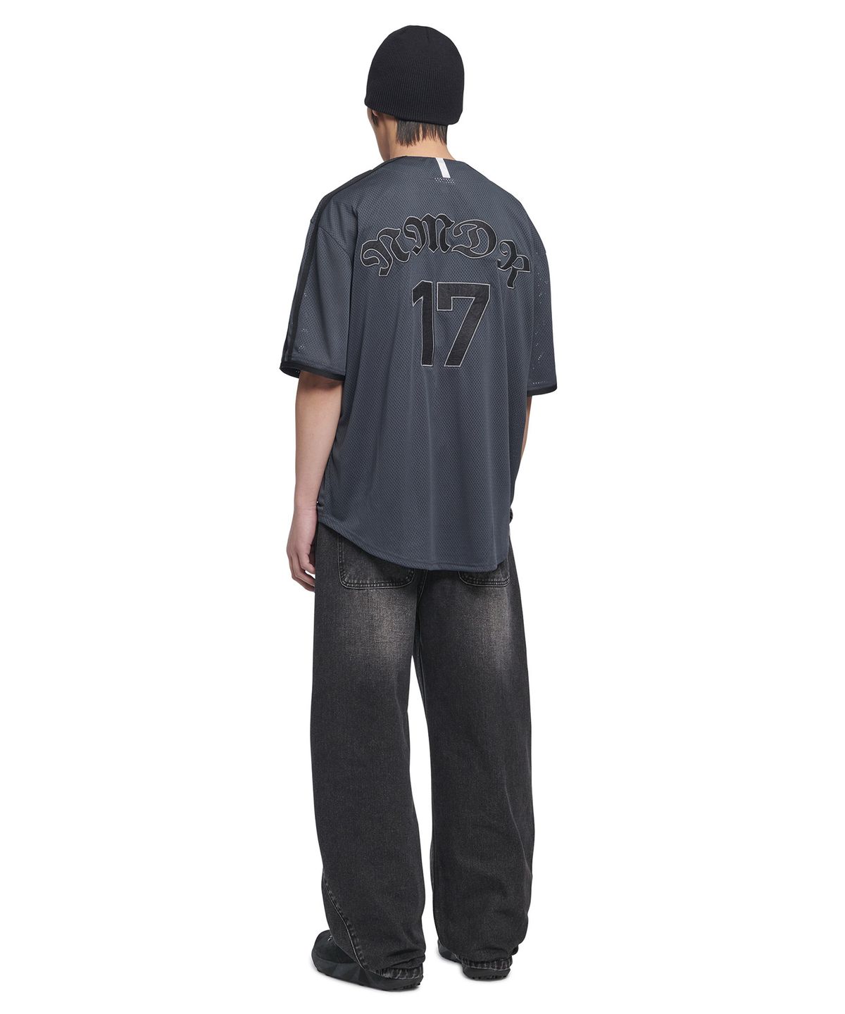 노매뉴얼(NOMANUAL) SMOKE BALL MESH JERSEY - CHARCOAL