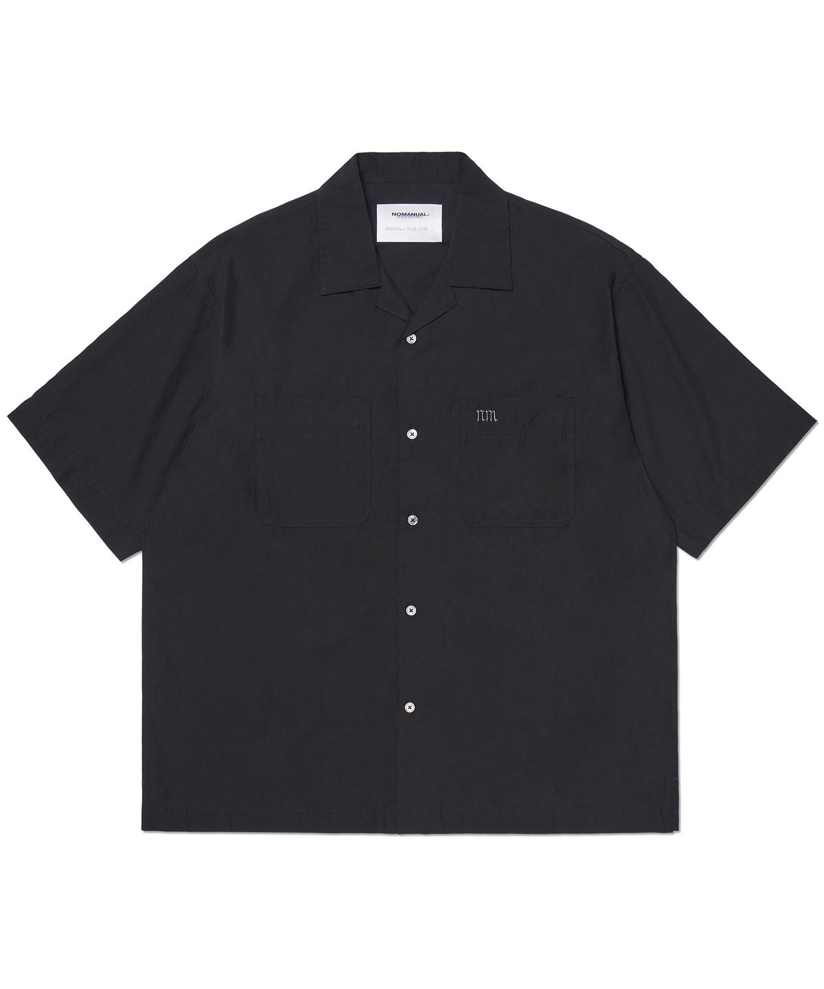 노매뉴얼(NOMANUAL) R.V BOWLING SHIRT - BLACK