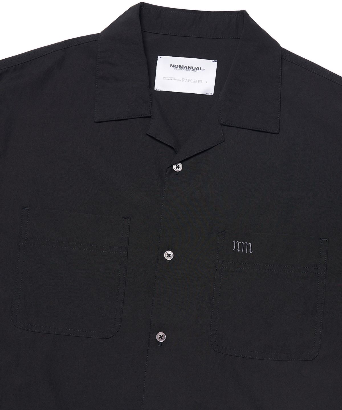 노매뉴얼(NOMANUAL) R.V BOWLING SHIRT - BLACK