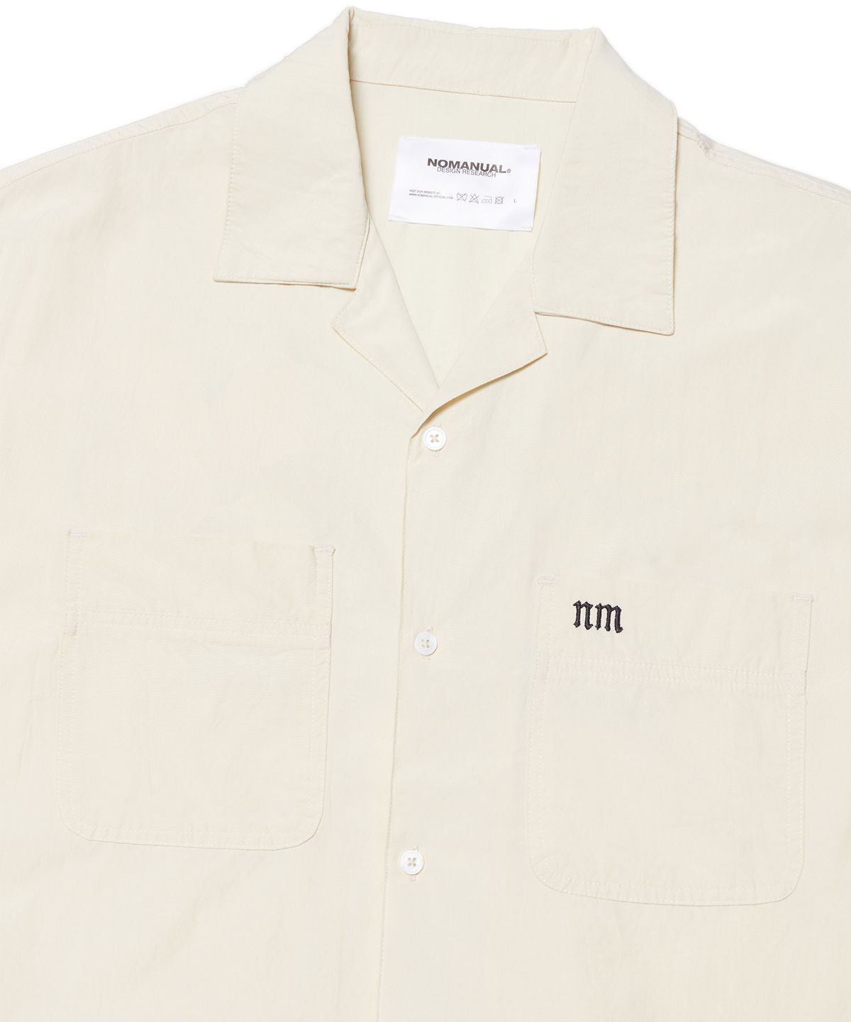 노매뉴얼(NOMANUAL) R.V BOWLING SHIRT - CREAM
