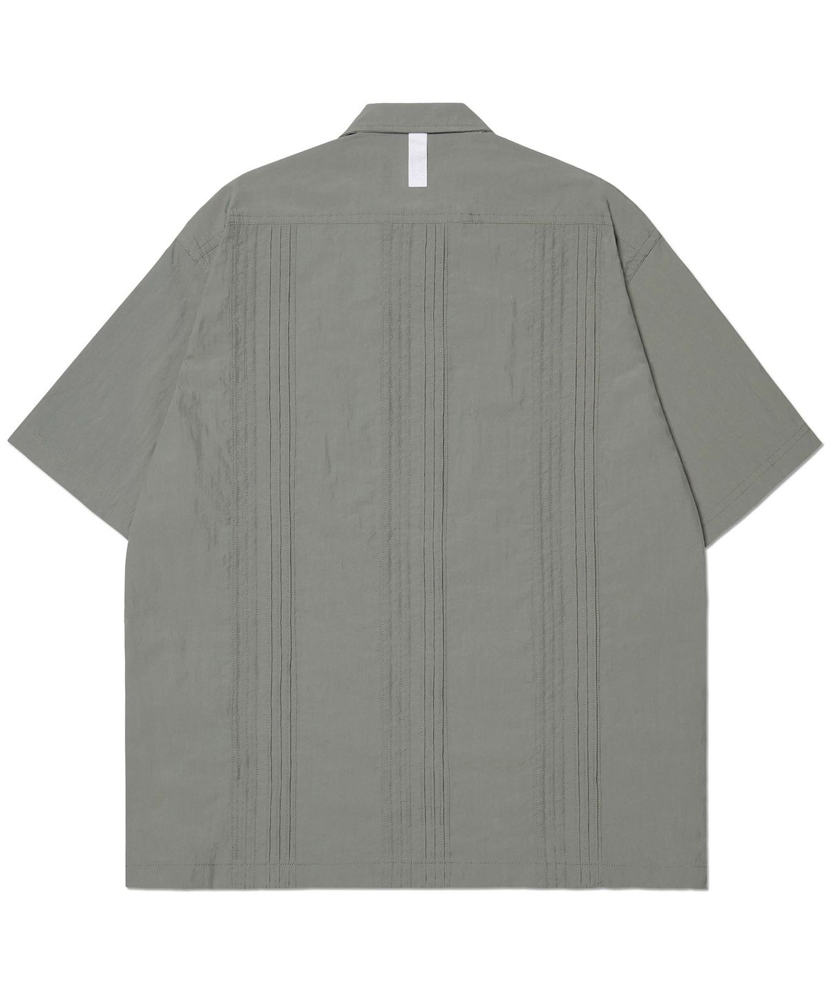 노매뉴얼(NOMANUAL) NM GUAYABERA HALF SLEEVE SHIRT - KHAKI GRAY