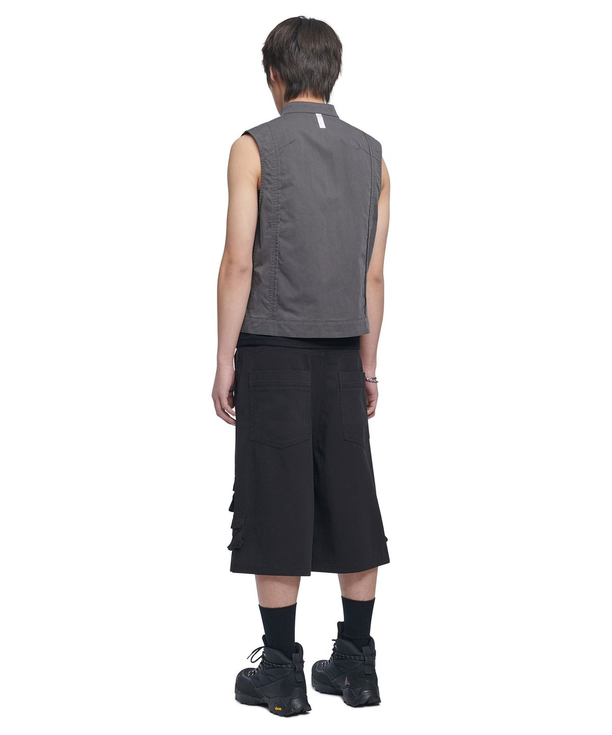 노매뉴얼(NOMANUAL) CURVED VEST - WASHED GRAY