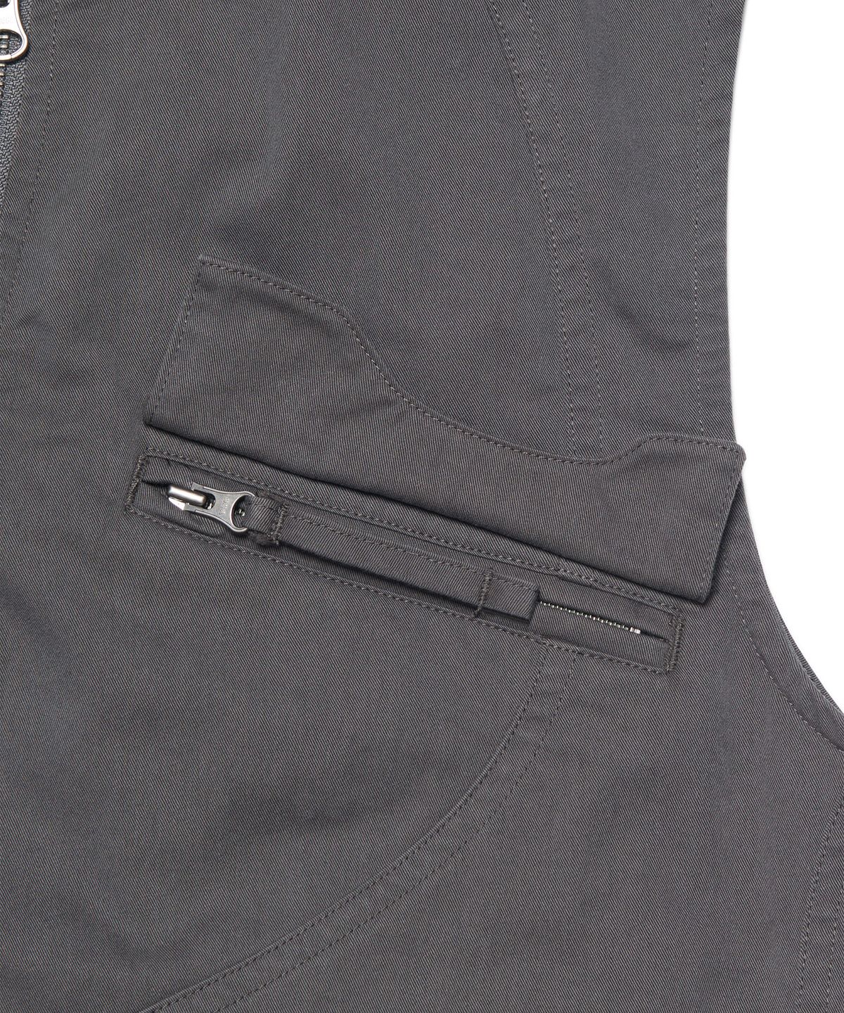 노매뉴얼(NOMANUAL) CURVED VEST - WASHED GRAY