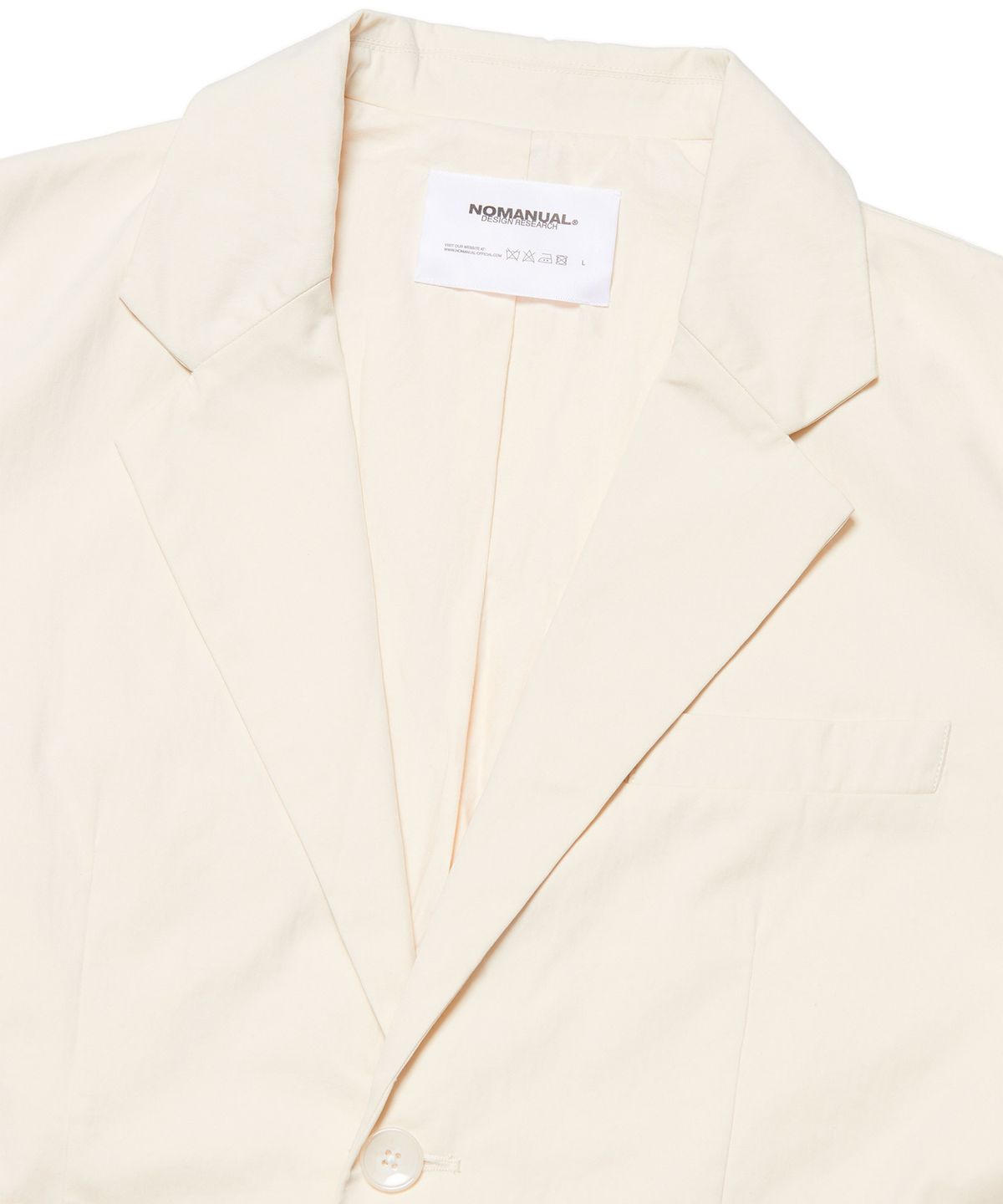 노매뉴얼(NOMANUAL) ROUGH CUT OVERSIZED JACKET - BEIGE