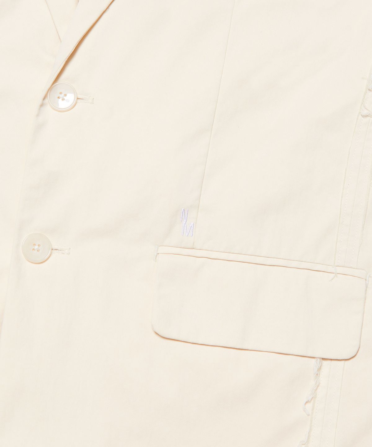 노매뉴얼(NOMANUAL) ROUGH CUT OVERSIZED JACKET - BEIGE