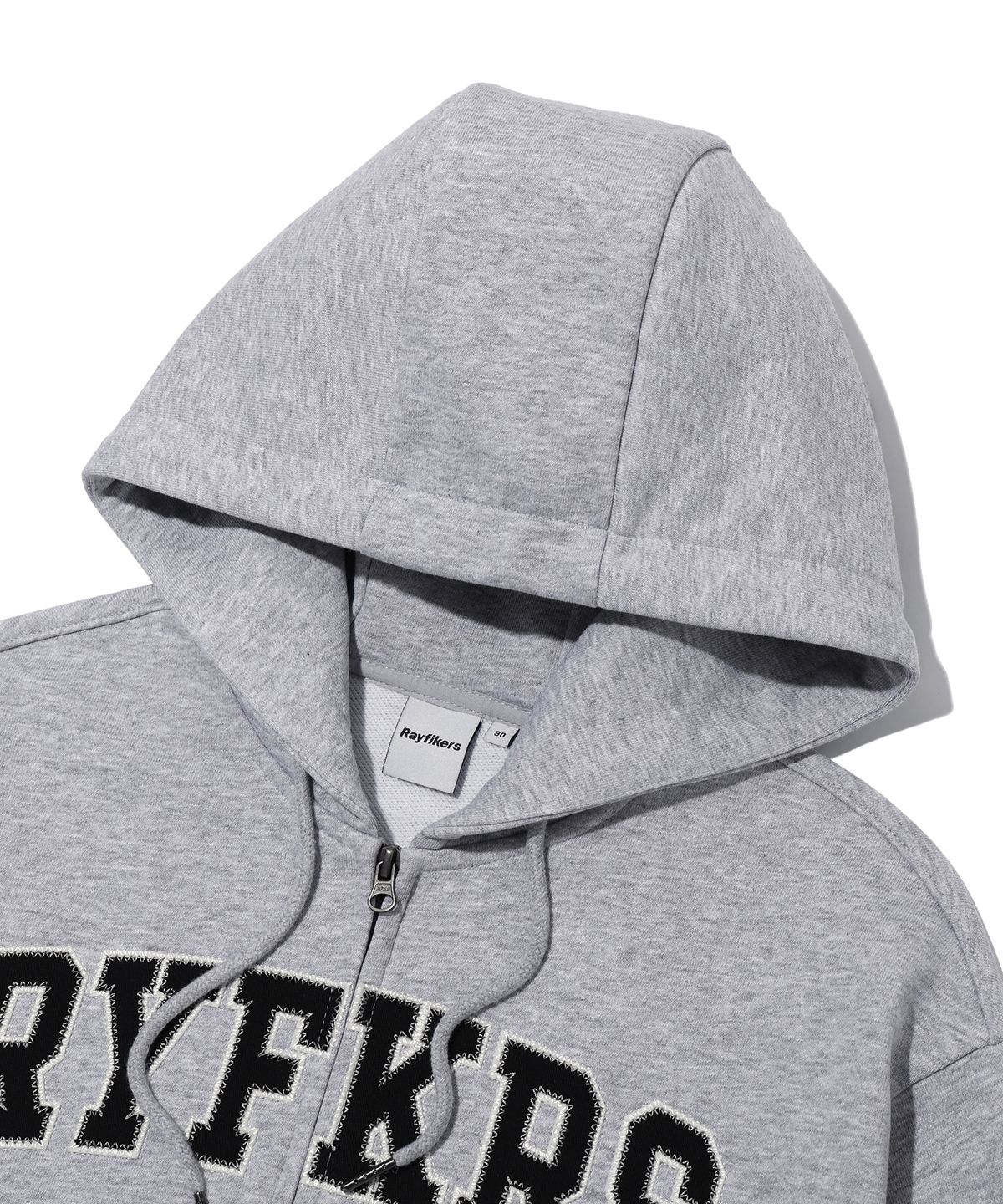 레이피커스(RAYFIKERS) 아플리케 로고 후드 집업 MELANGE GREY (MP6TU148-097)