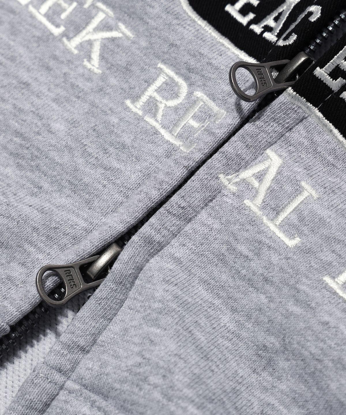 레이피커스(RAYFIKERS) 아플리케 로고 후드 집업 MELANGE GREY (MP6TU148-097)