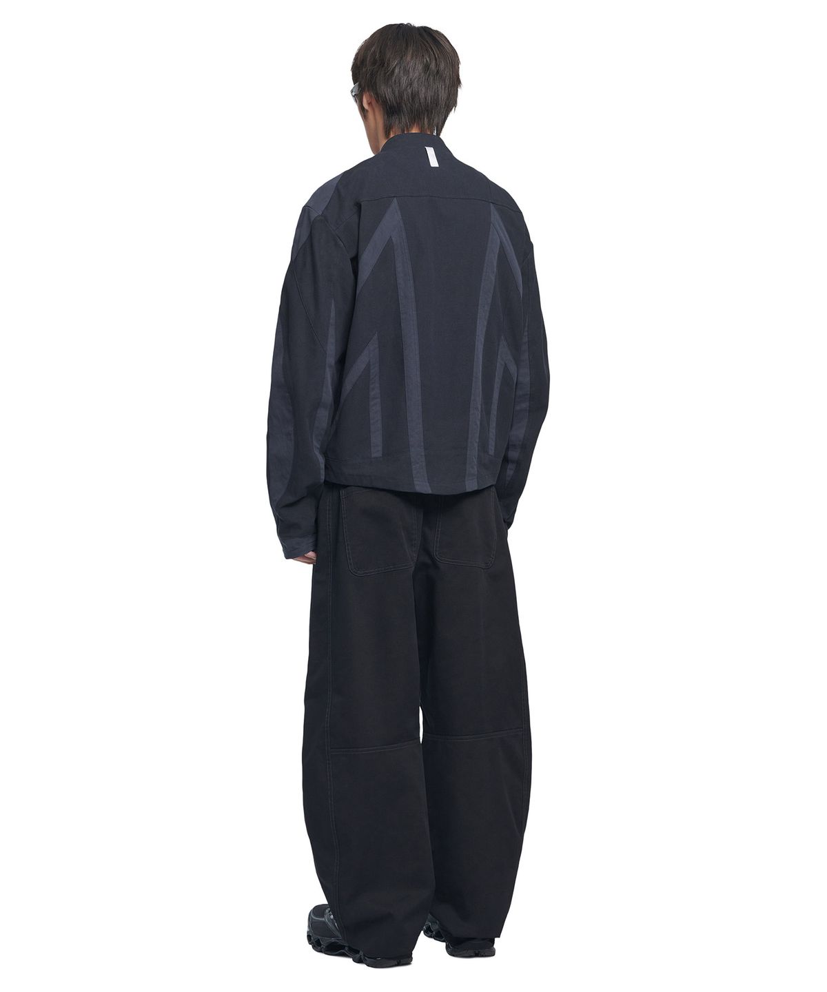 노매뉴얼(NOMANUAL) MULTI LINE MOTO JACKET - DARK NAVY