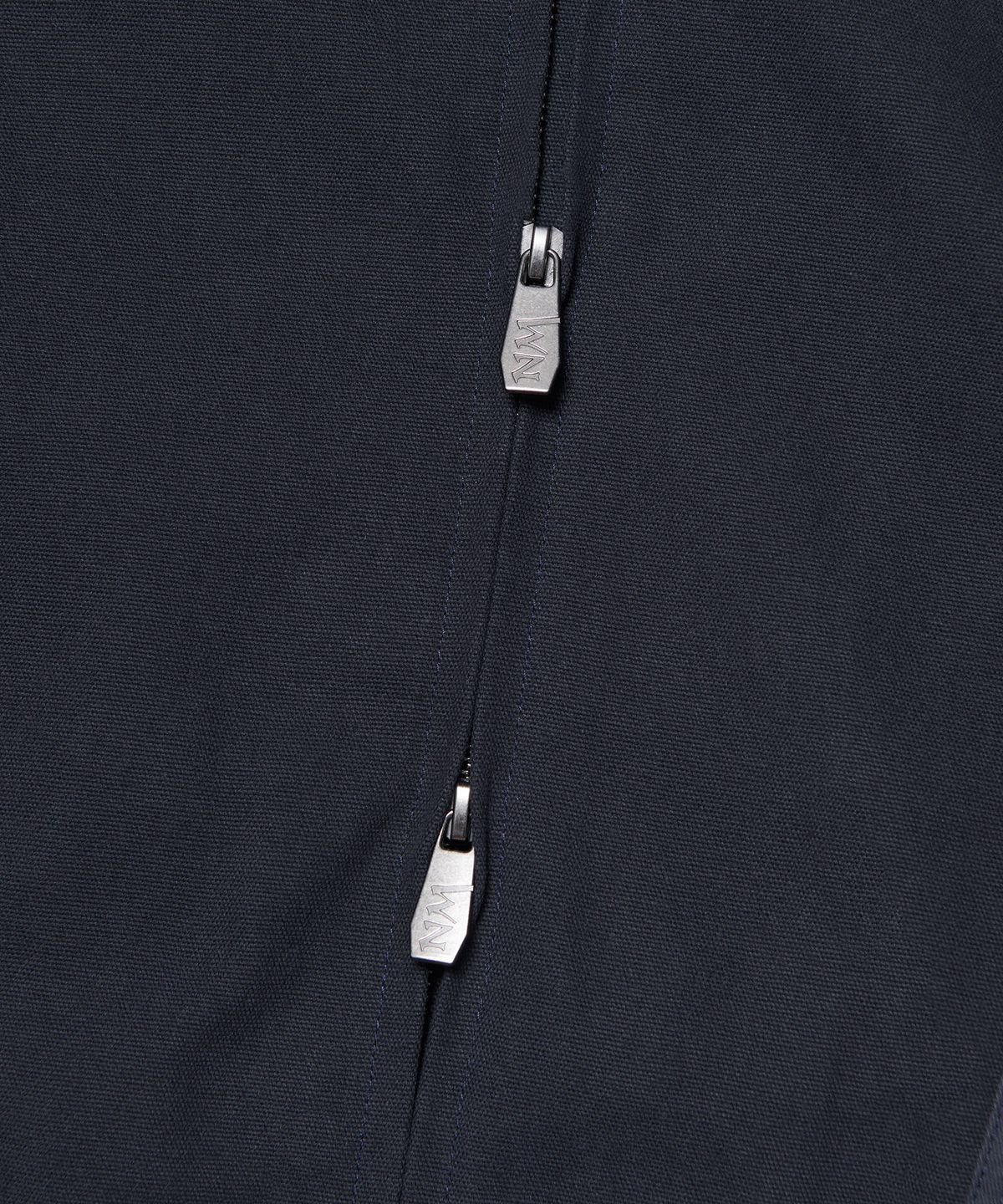 노매뉴얼(NOMANUAL) MULTI LINE MOTO JACKET - DARK NAVY