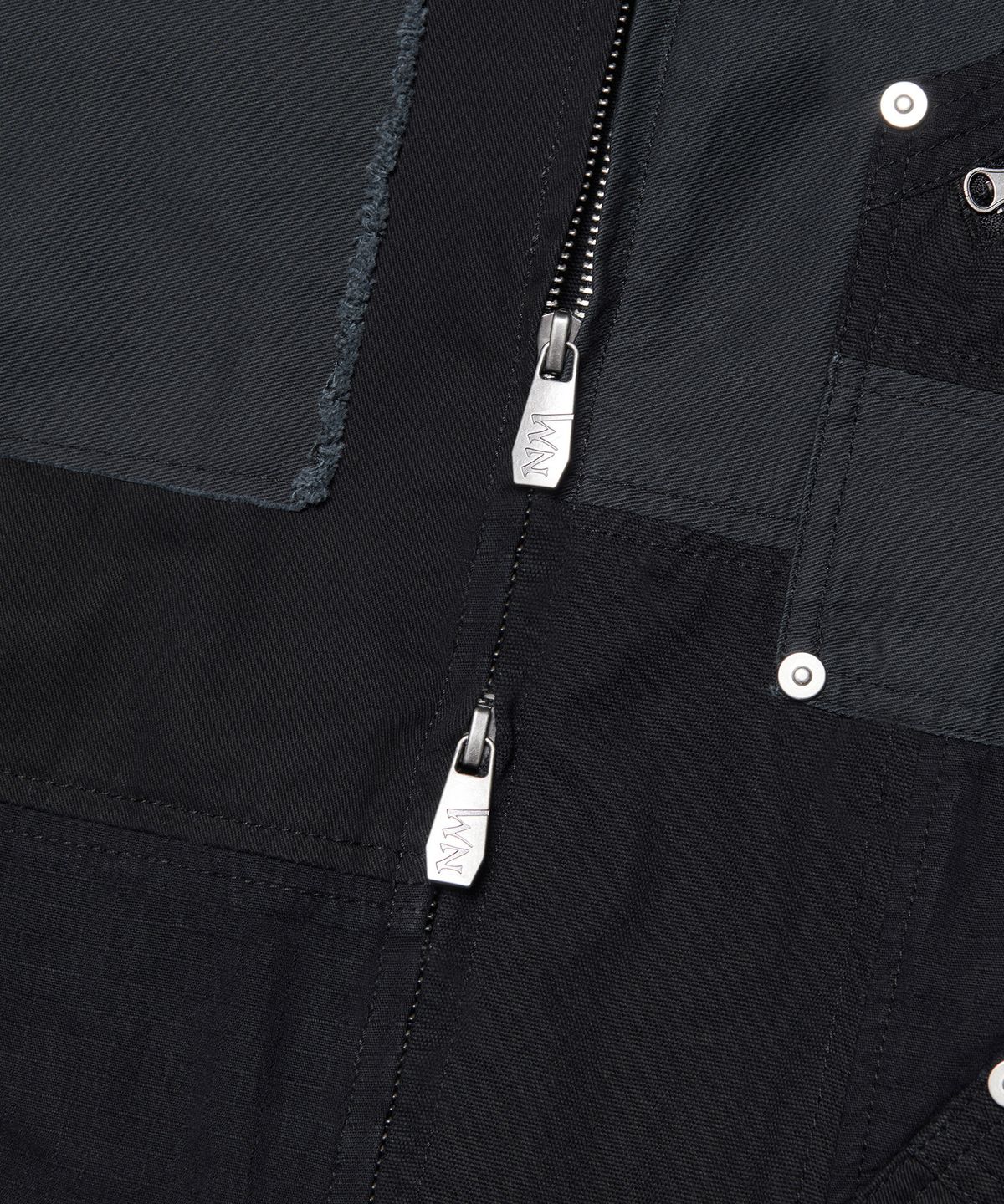 노매뉴얼(NOMANUAL) MULTI PANEL WORK JACKET - WASHED BLACK