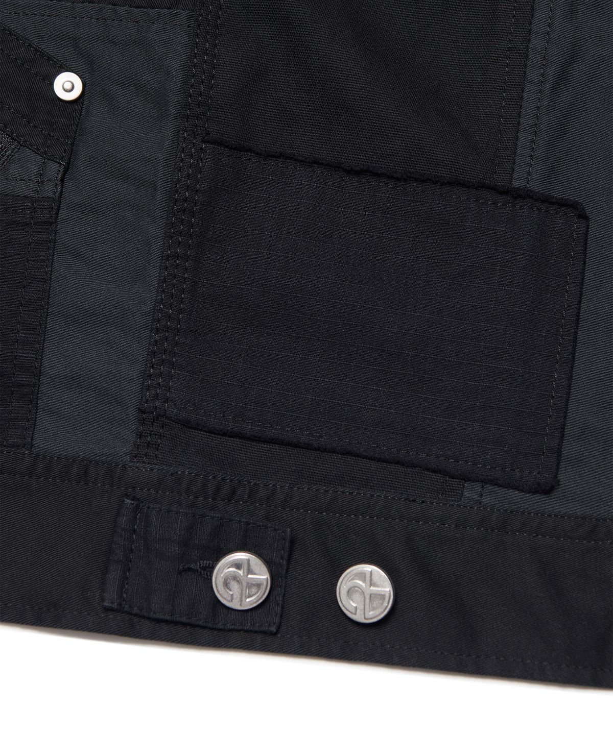 노매뉴얼(NOMANUAL) MULTI PANEL WORK JACKET - WASHED BLACK