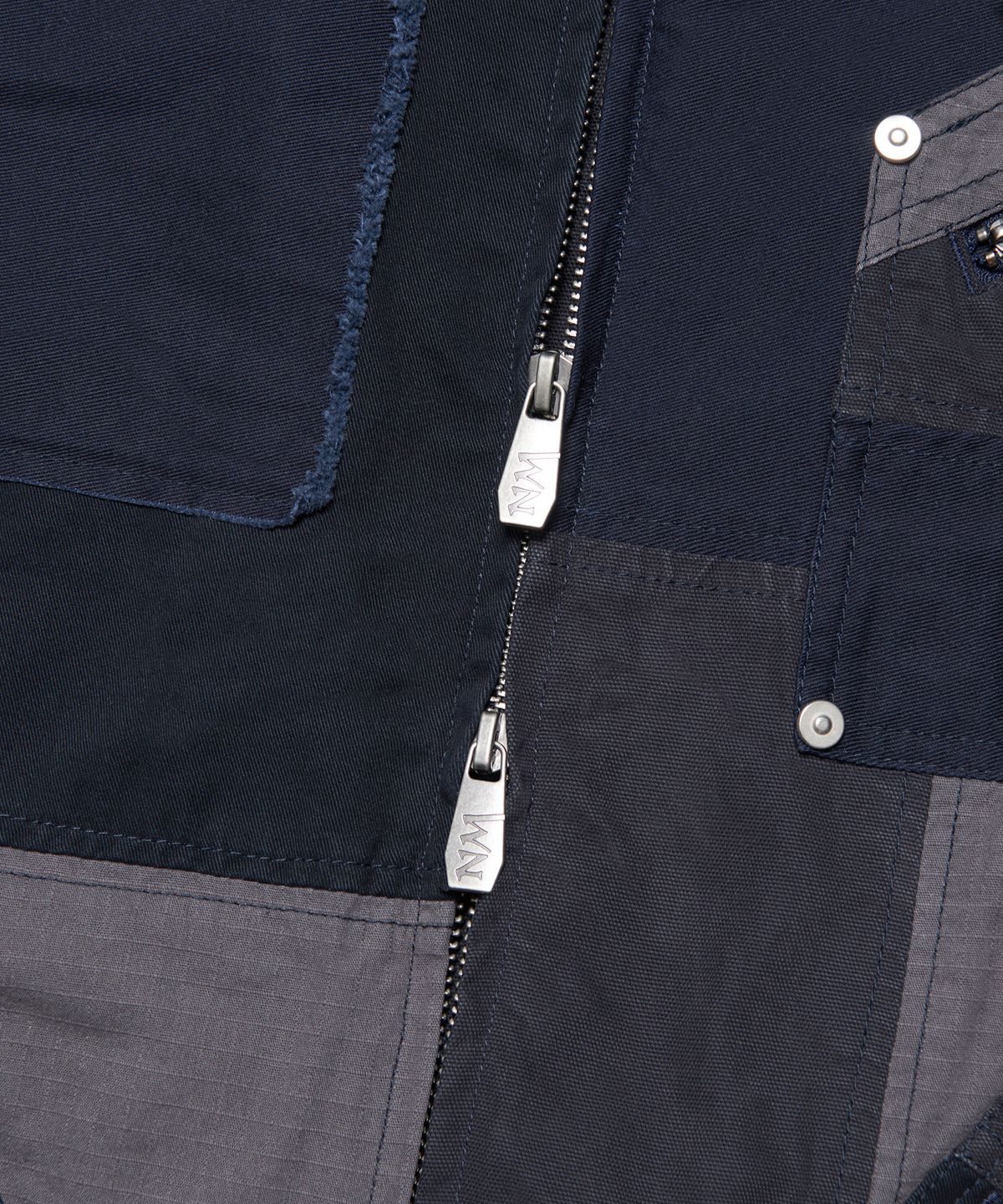 노매뉴얼(NOMANUAL) MULTI PANEL WORK JACKET - WASHED NAVY