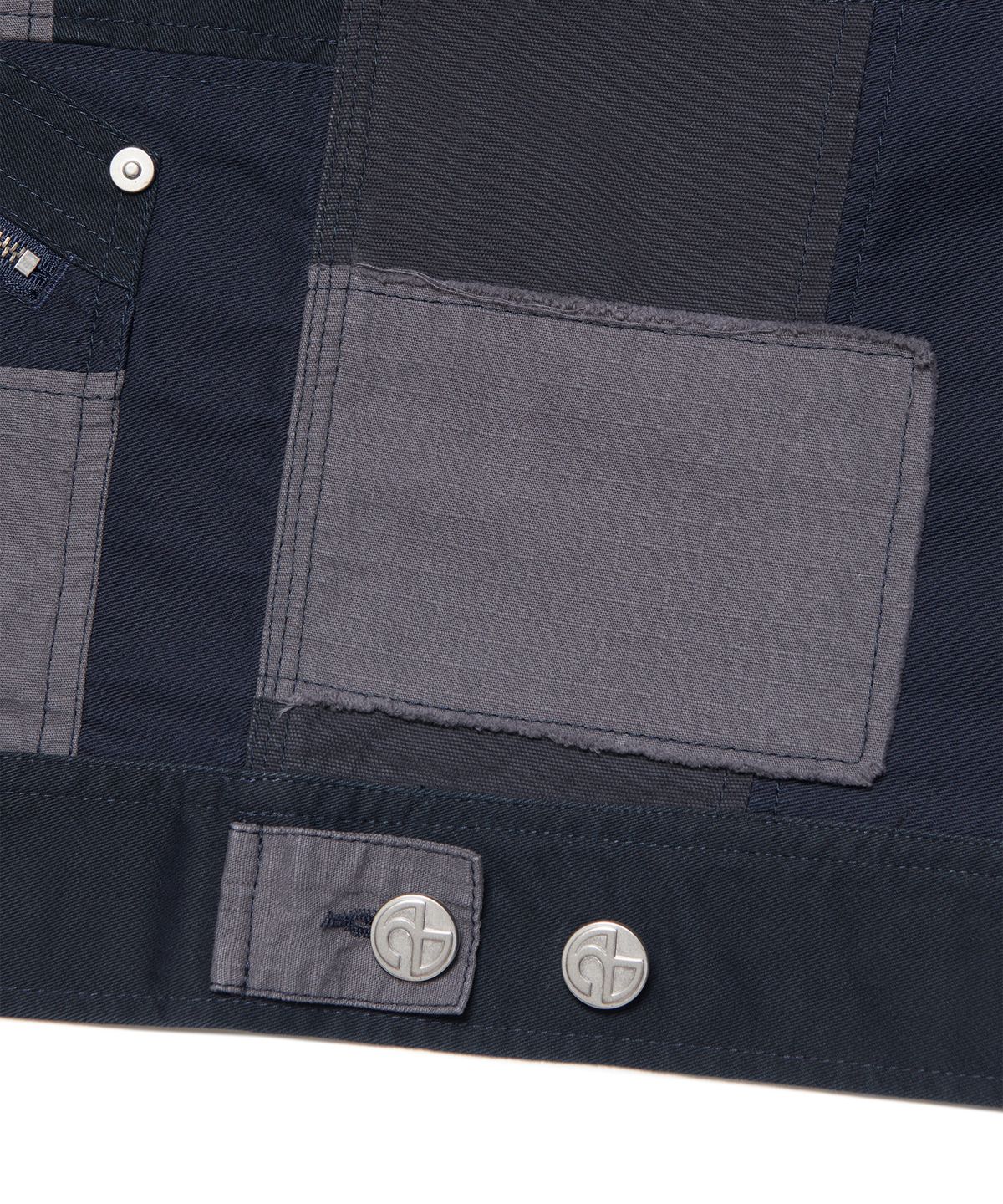노매뉴얼(NOMANUAL) MULTI PANEL WORK JACKET - WASHED NAVY