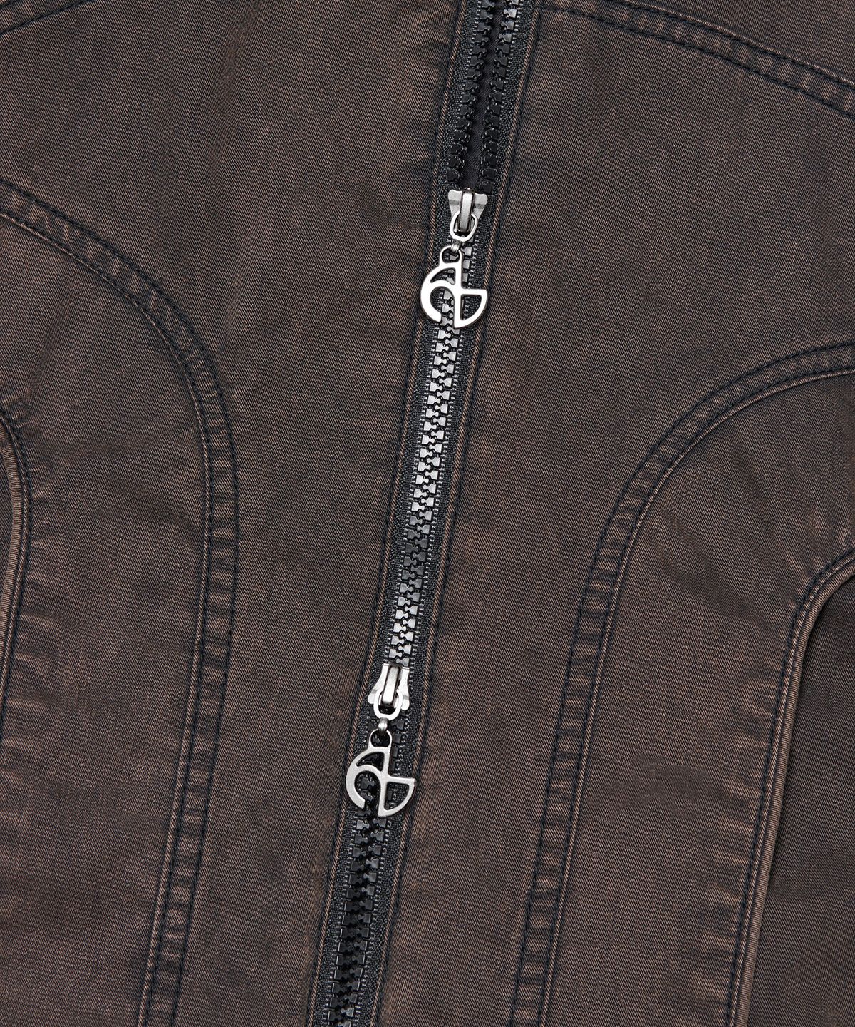 노매뉴얼(NOMANUAL) LIGHT HOODED JACKET - BLEACHED BLACK