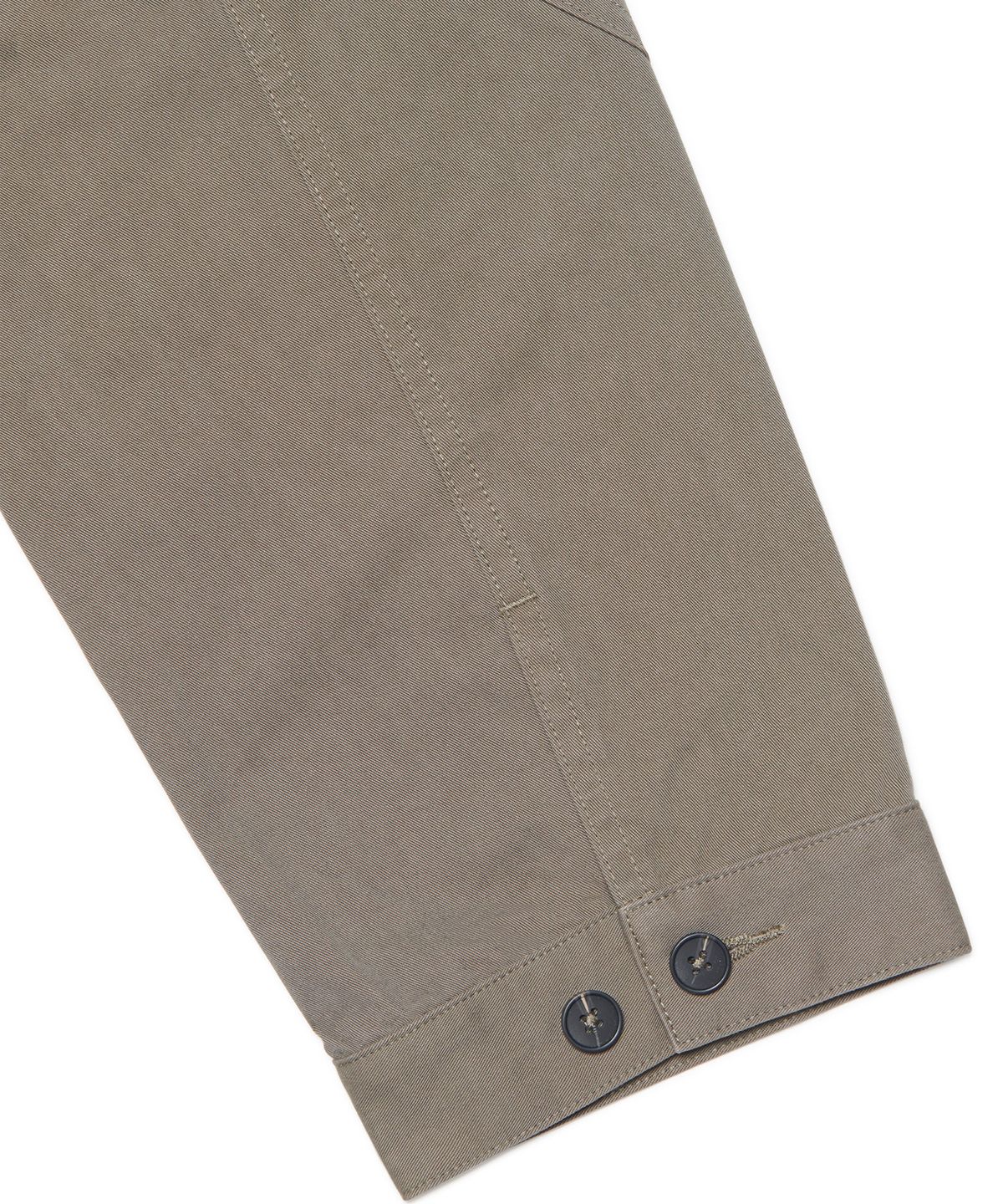 노매뉴얼(NOMANUAL) COLLARLESS JACKET - WASHED KHAKI