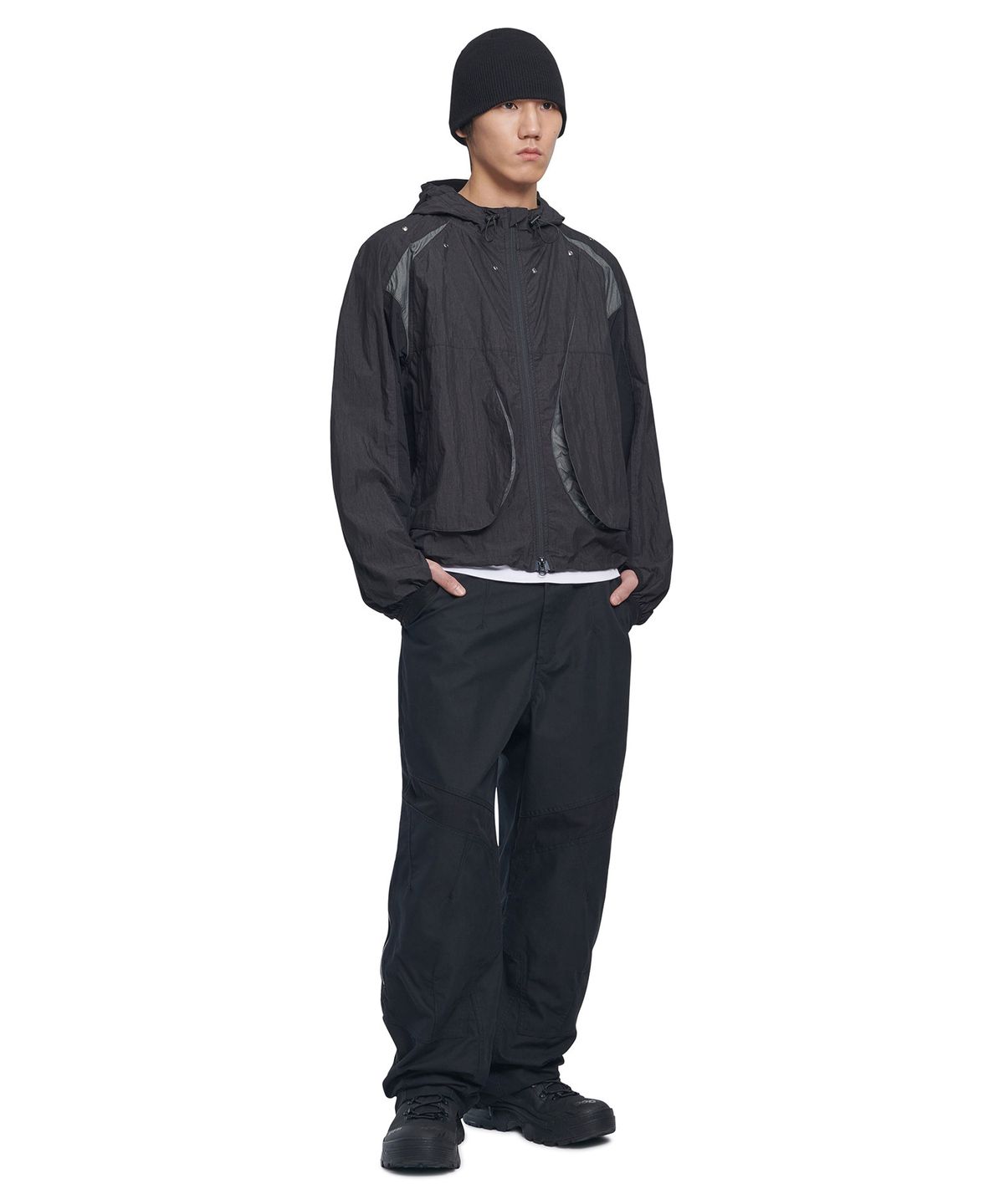 노매뉴얼(NOMANUAL) LIGHT SHIELD JACKET - WASHED BLACK