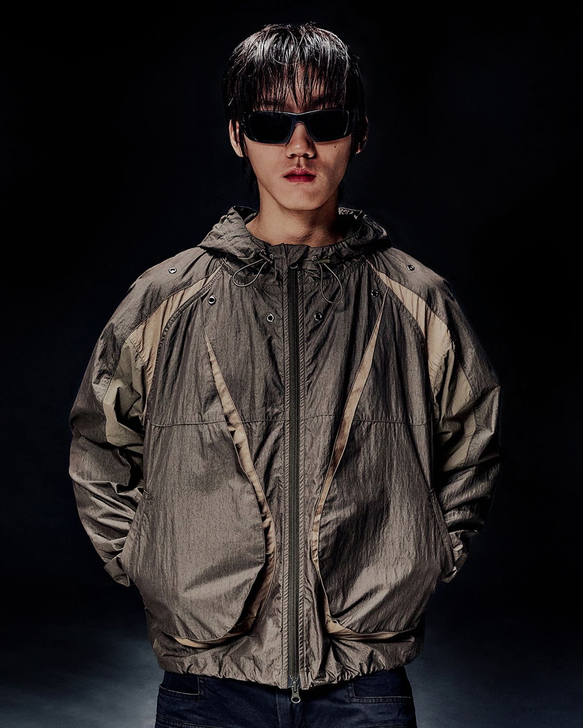 노매뉴얼(NOMANUAL) LIGHT SHIELD JACKET - WASHED KHAKI