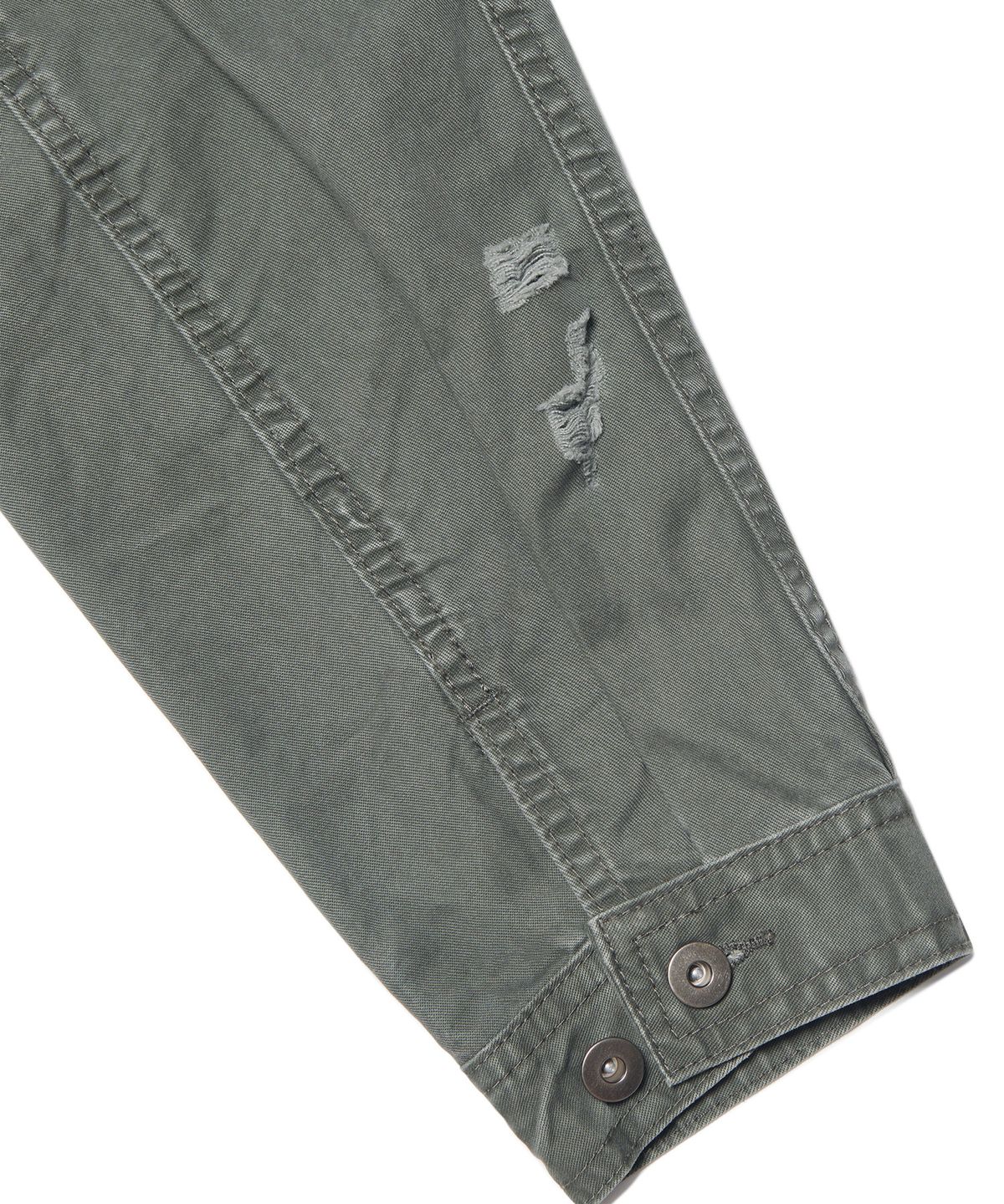 노매뉴얼(NOMANUAL) I.P DAMAGED JACKET - KHAKI GRAY