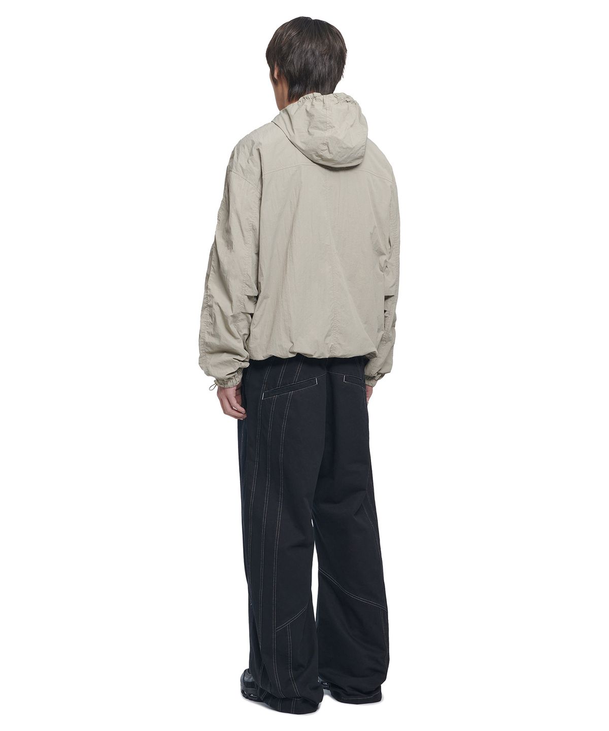 노매뉴얼(NOMANUAL) SAIL WIND SHELL - SAND GRAY