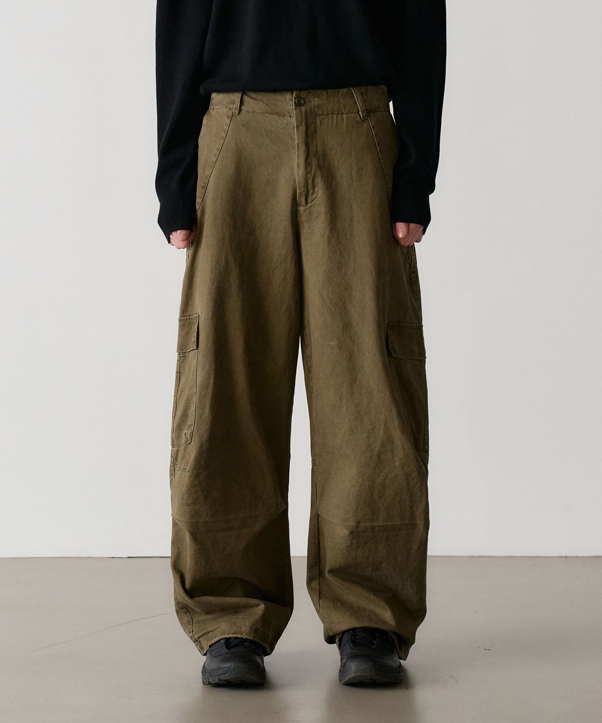 노운(NOUN) washed cargo pants (khaki)