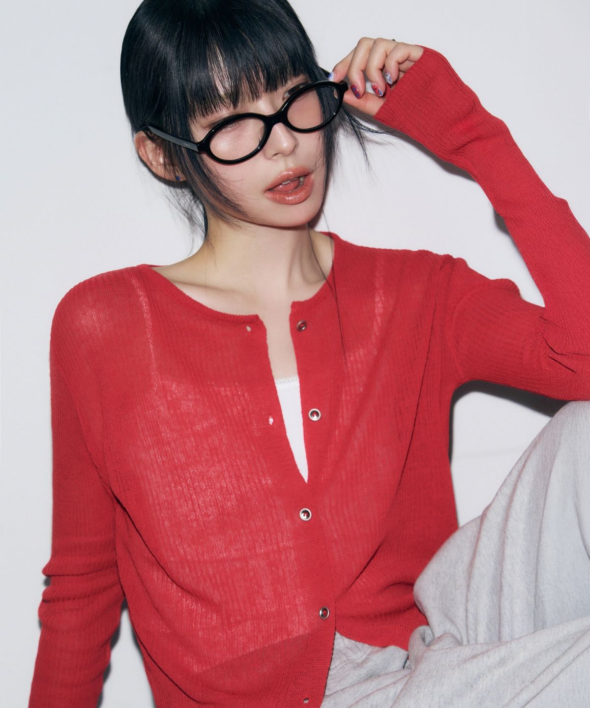 레더리(LEATHERY) 어블룸 린넨 니트 가디건 [9COLOR]