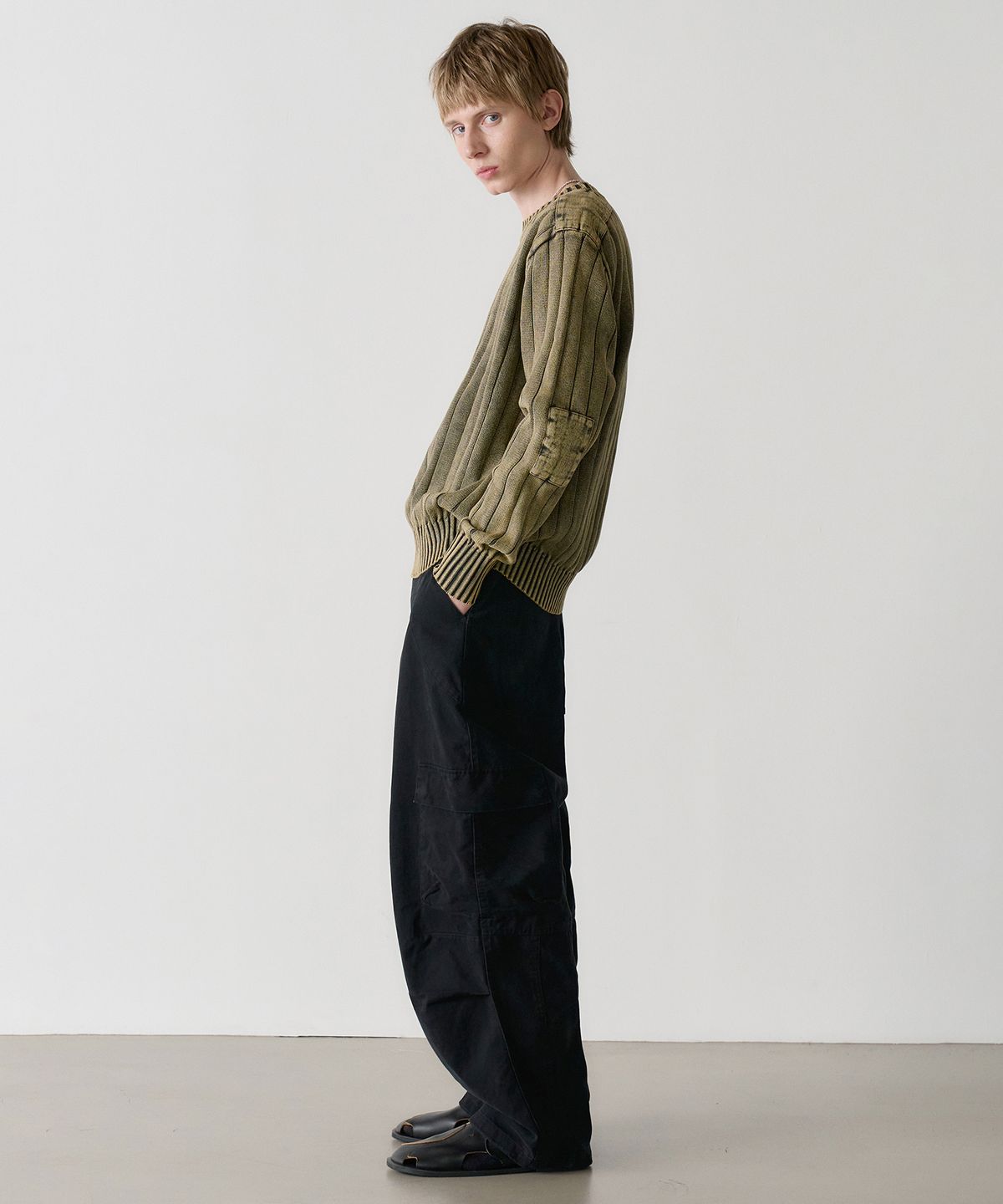노운(NOUN) washed cargo pants (black)