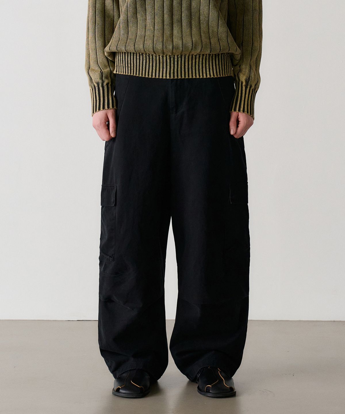 노운(NOUN) washed cargo pants (black)