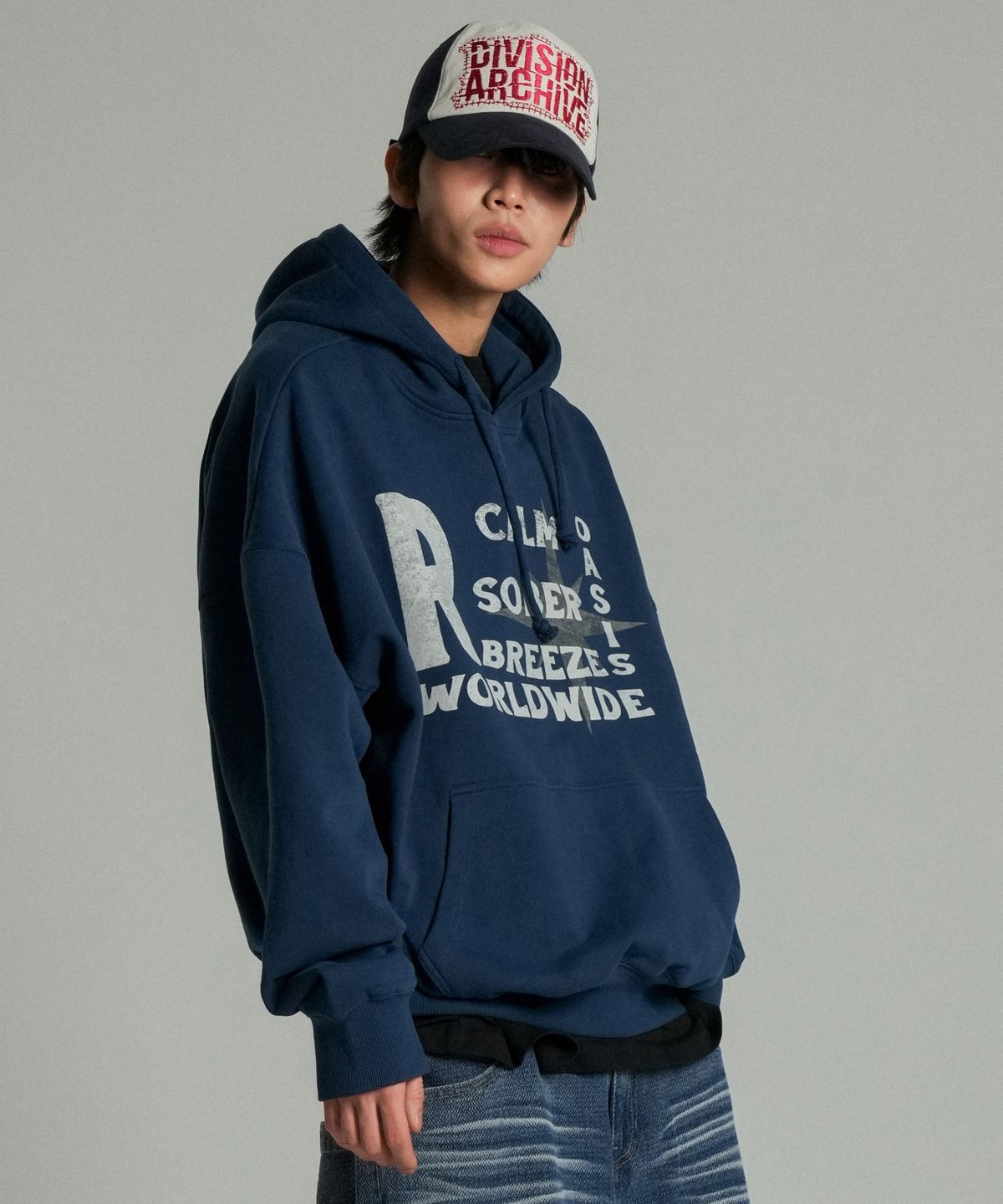 아이돈워너셀(IDWS) Refresh Point Hoodie Navy