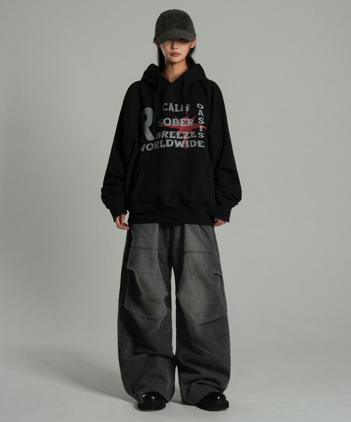 아이돈워너셀(IDWS) Refresh Point Hoodie Black