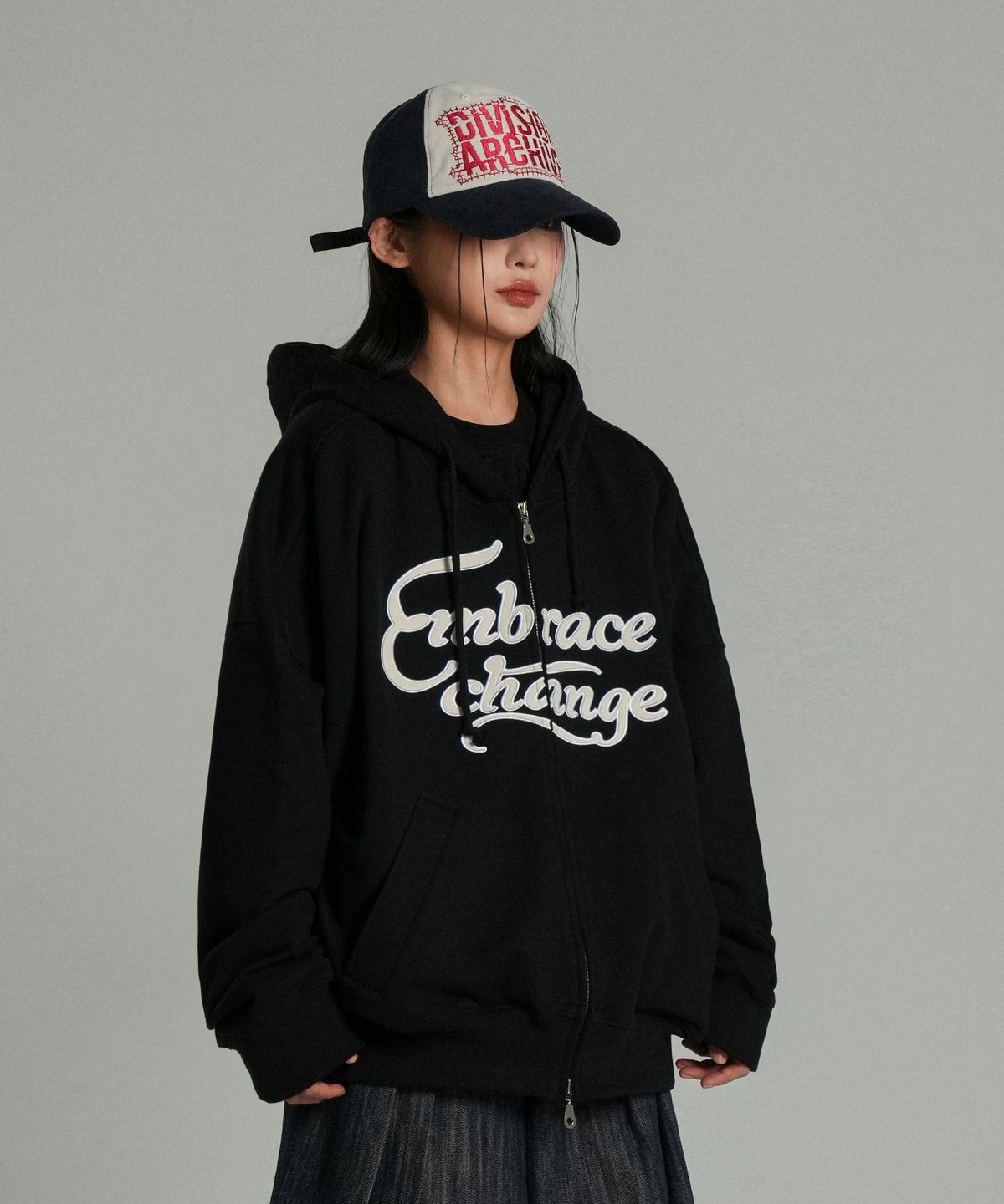 아이돈워너셀(IDWS) Embrace Hoodie Zip Up Black