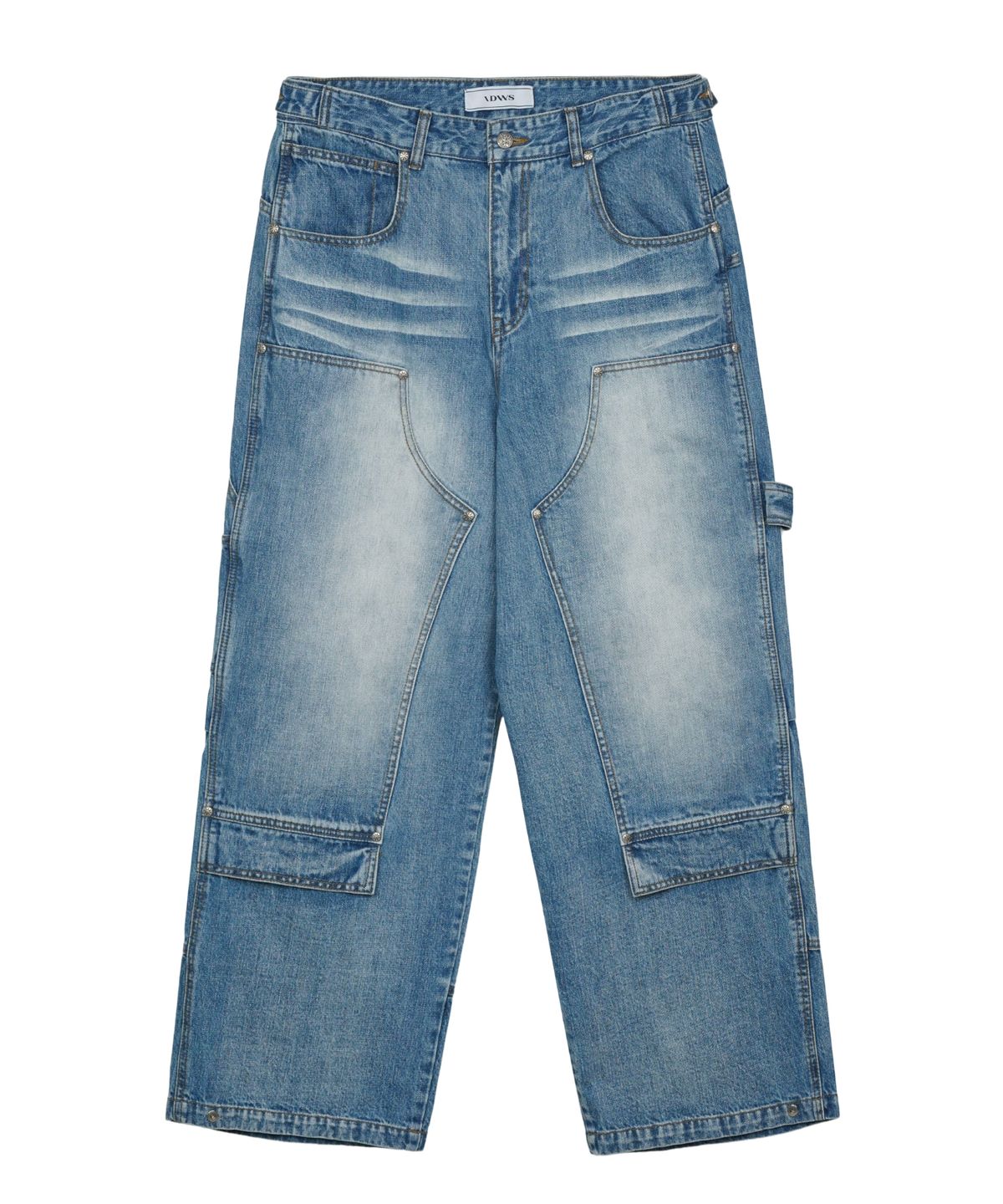 아이돈워너셀(IDWS) Overlap Carpenter Denim Pants Indigo