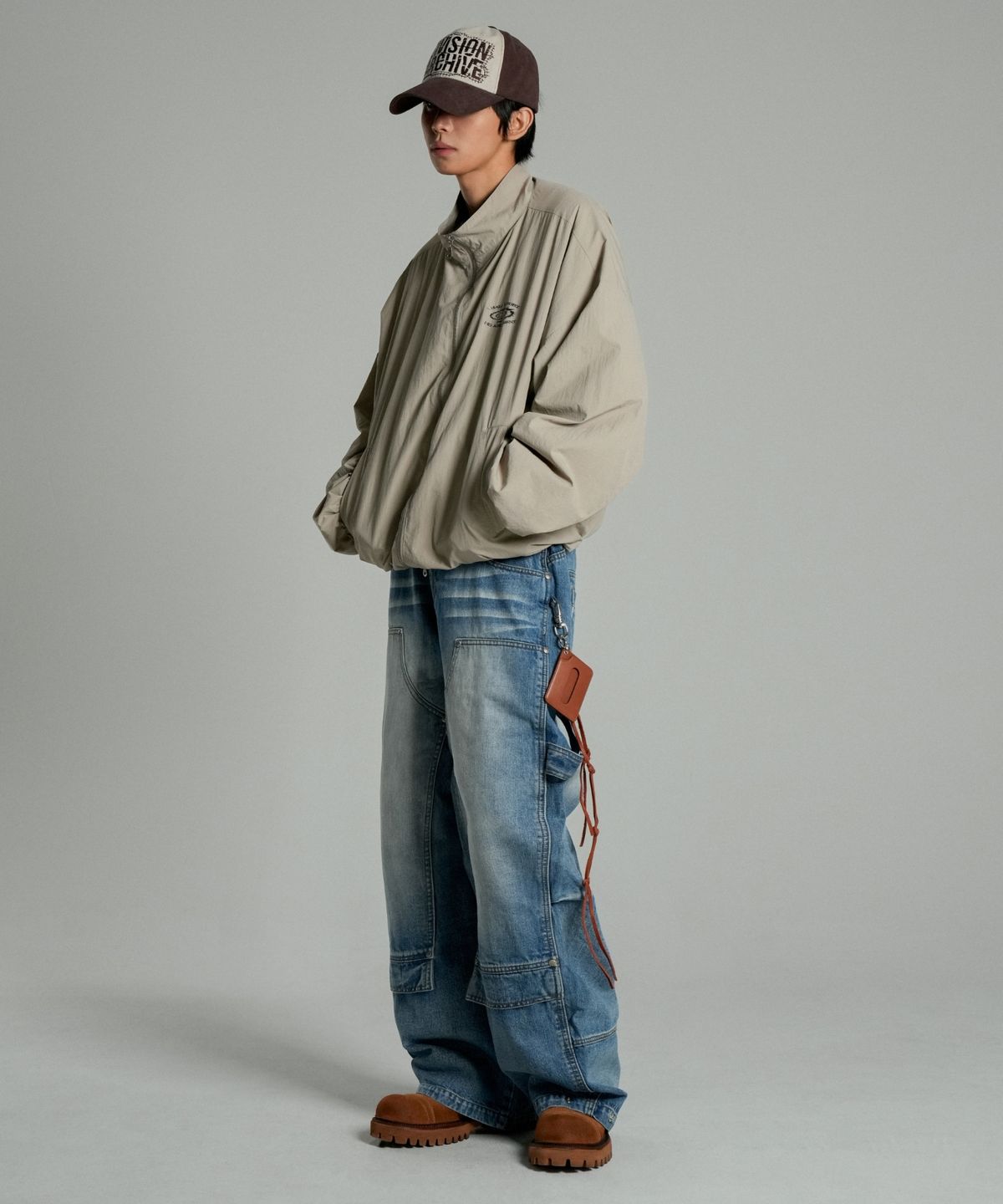 아이돈워너셀(IDWS) Overlap Carpenter Denim Pants Indigo