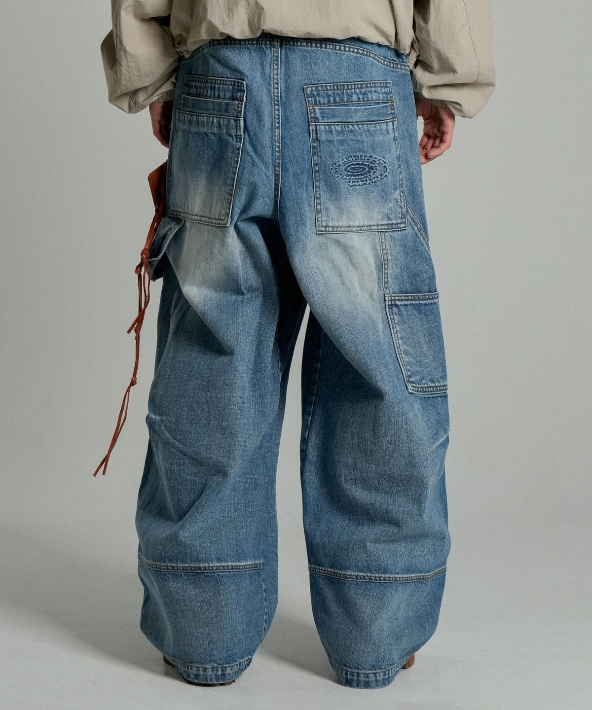 아이돈워너셀(IDWS) Overlap Carpenter Denim Pants Indigo