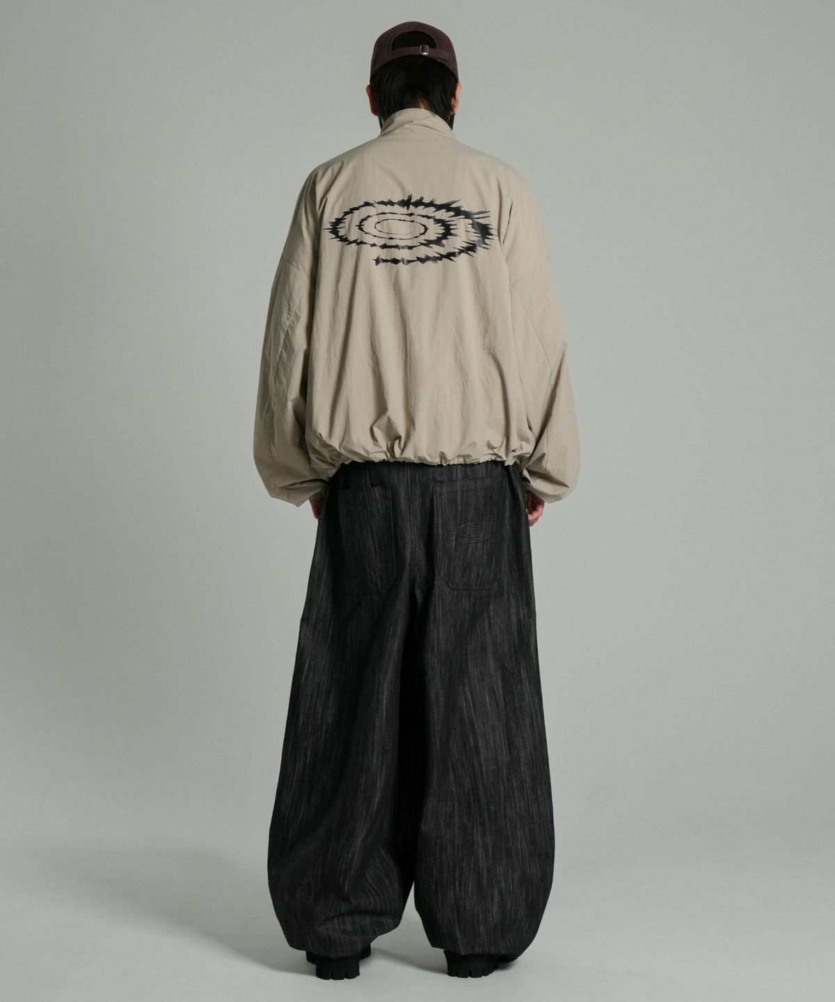 아이돈워너셀(IDWS) Aurora Denim Balloon Pants Black