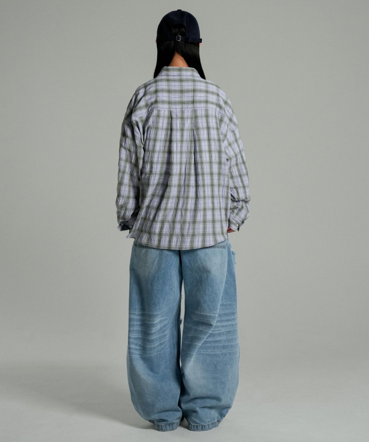 아이돈워너셀(IDWS) Solar Damage Maxi Denim Pants Indigo