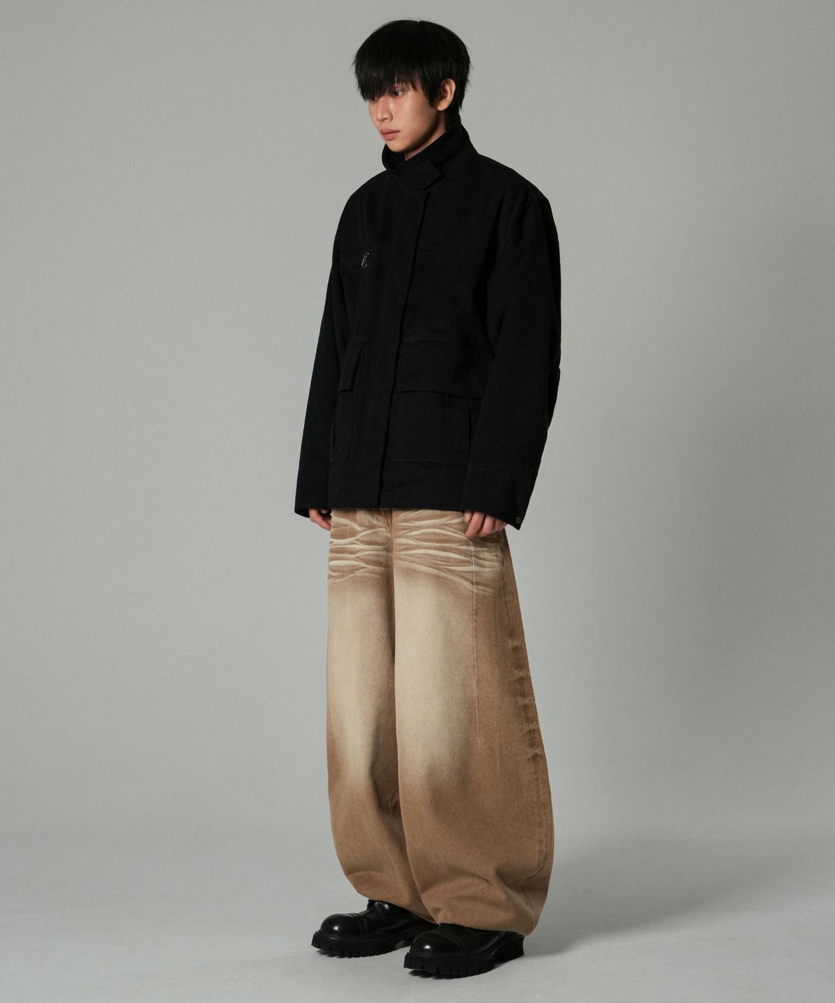 아이돈워너셀(IDWS) Axel Denim Balloon Pants Beige