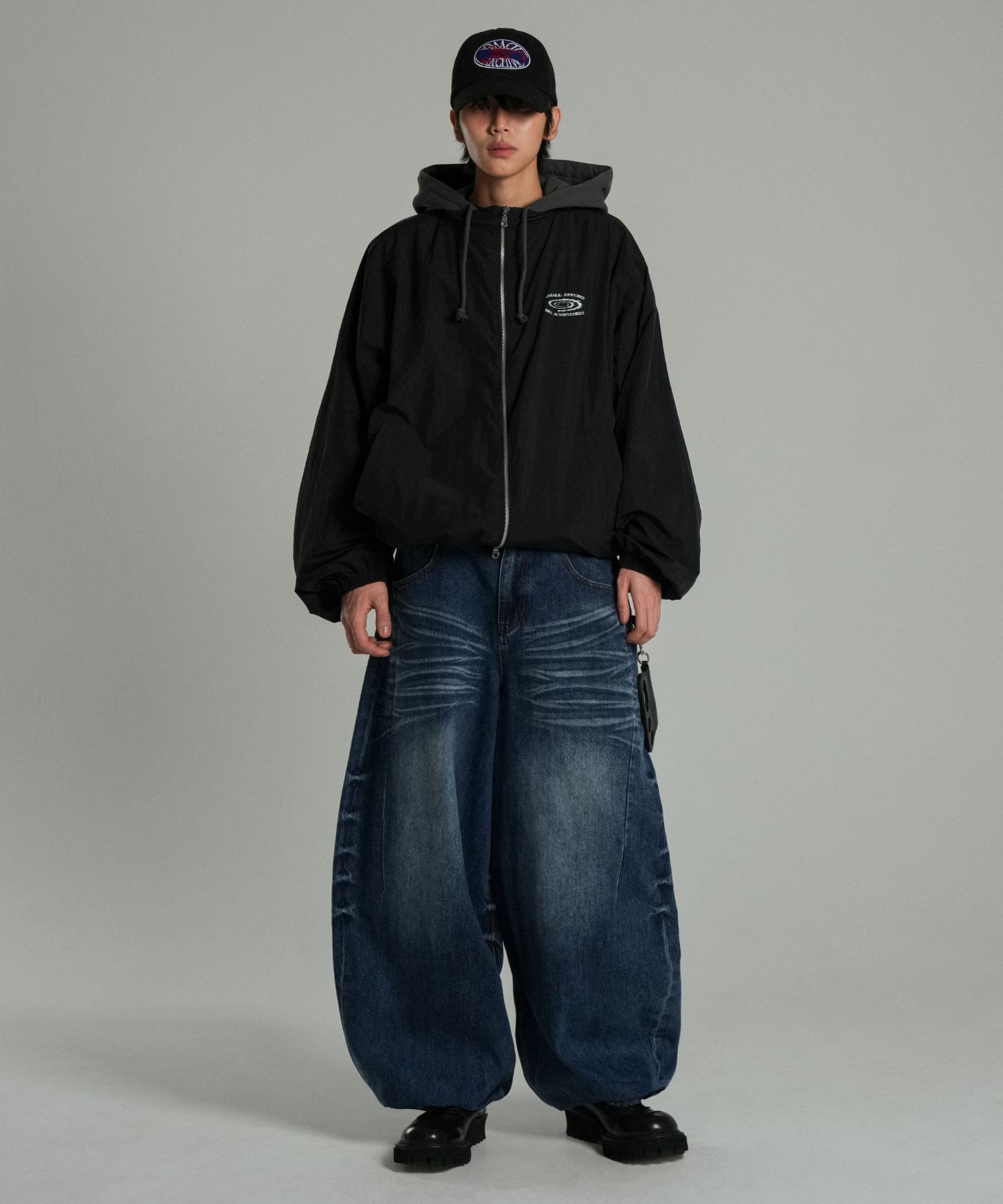 MUSINSA公式 | IDWS Axel Denim Balloon Pants Dark Indigo
