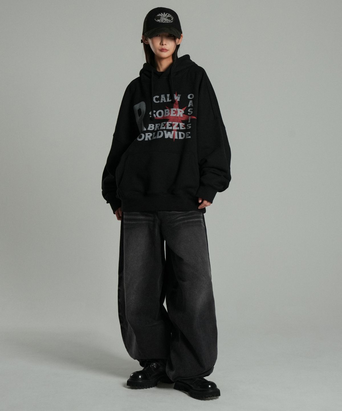 아이돈워너셀(IDWS) Axel Denim Balloon Pants Black