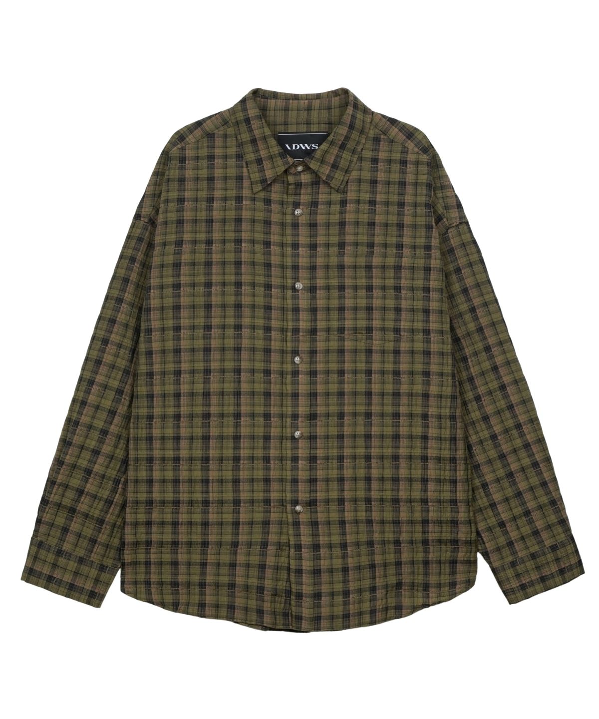 아이돈워너셀(IDWS) Terrace Check Shirt Khaki