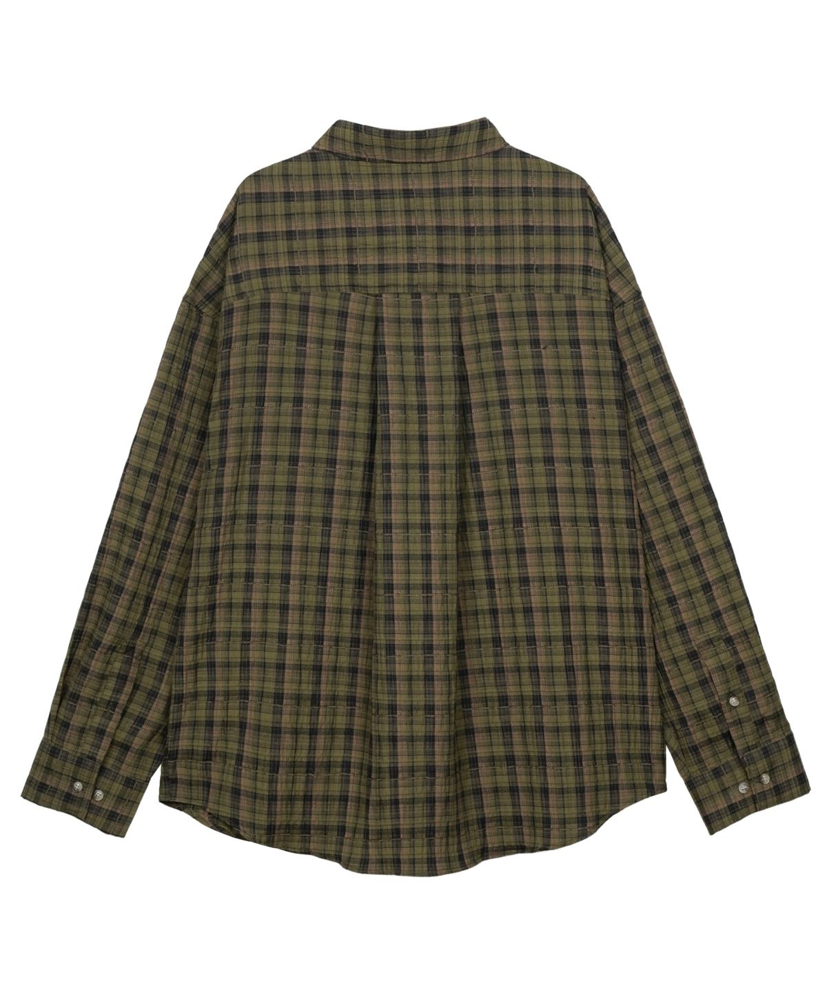 아이돈워너셀(IDWS) Terrace Check Shirt Khaki