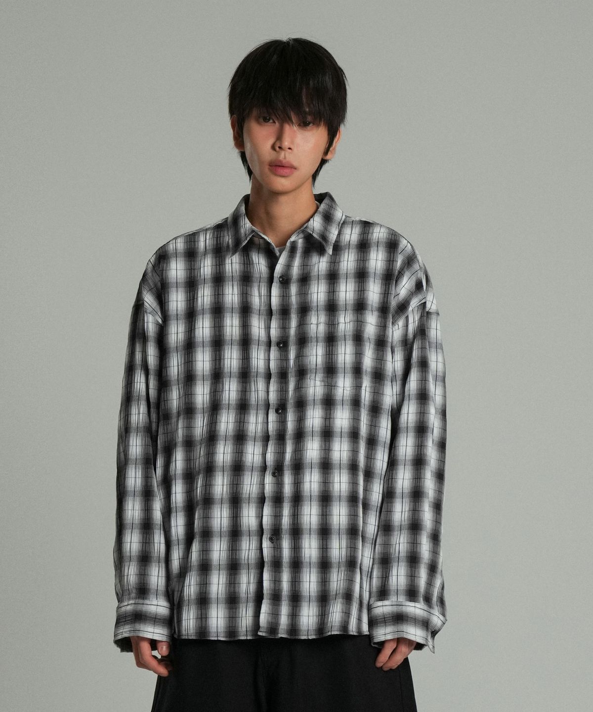 아이돈워너셀(IDWS) Terrace Check Shirt Black